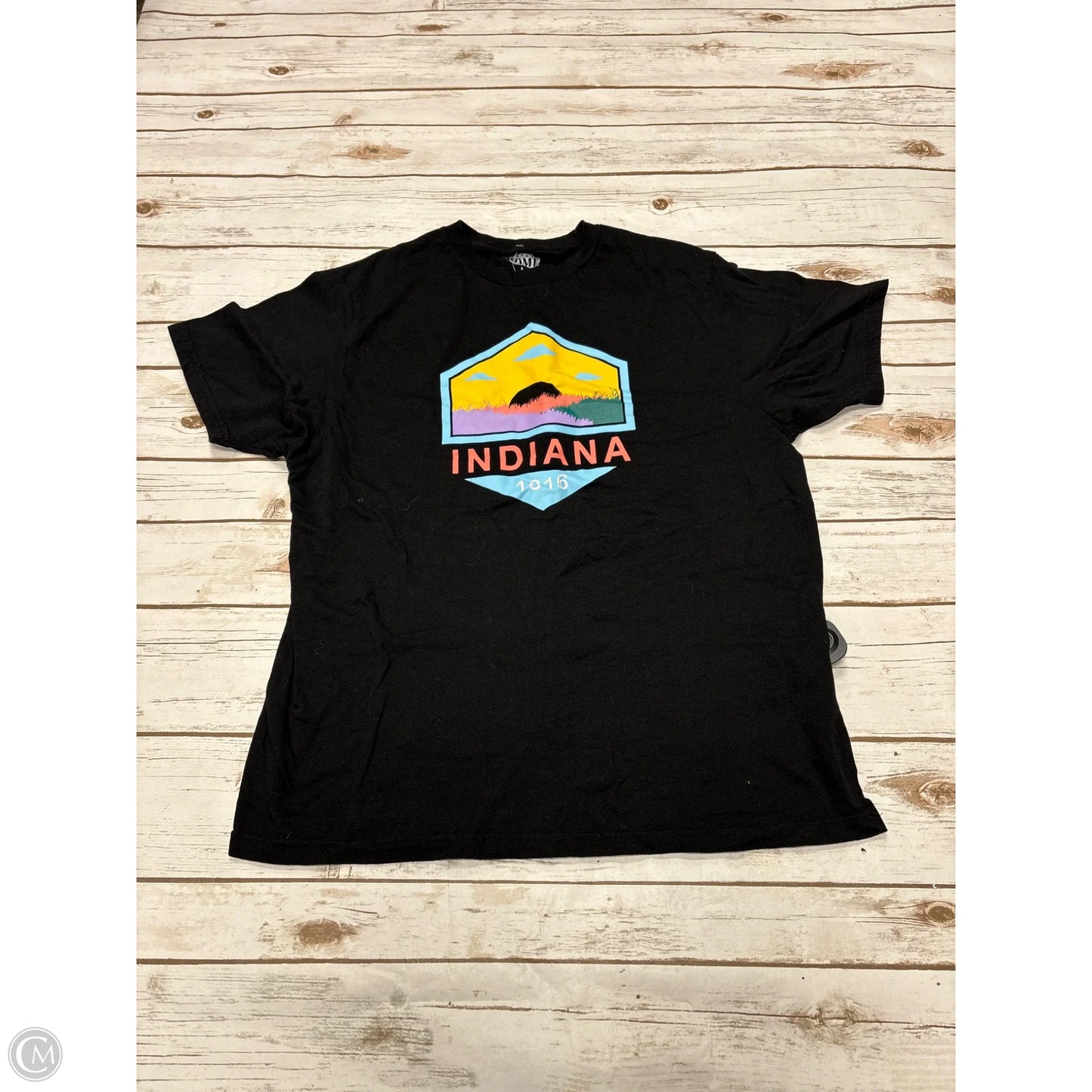 Top Short Sleeve By Home Free In Black, Size: L
