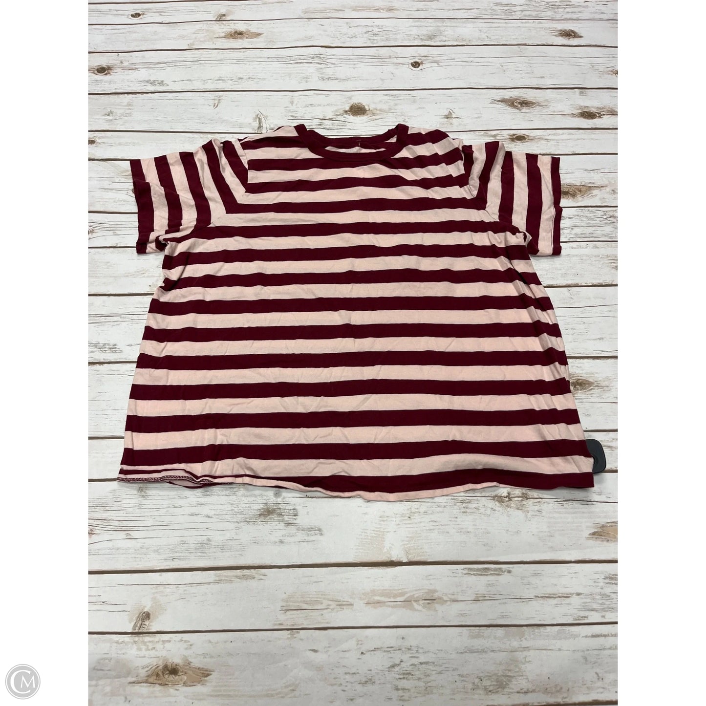 Top Short Sleeve Basic By Old Navy In Striped Pattern, Size: Xxl