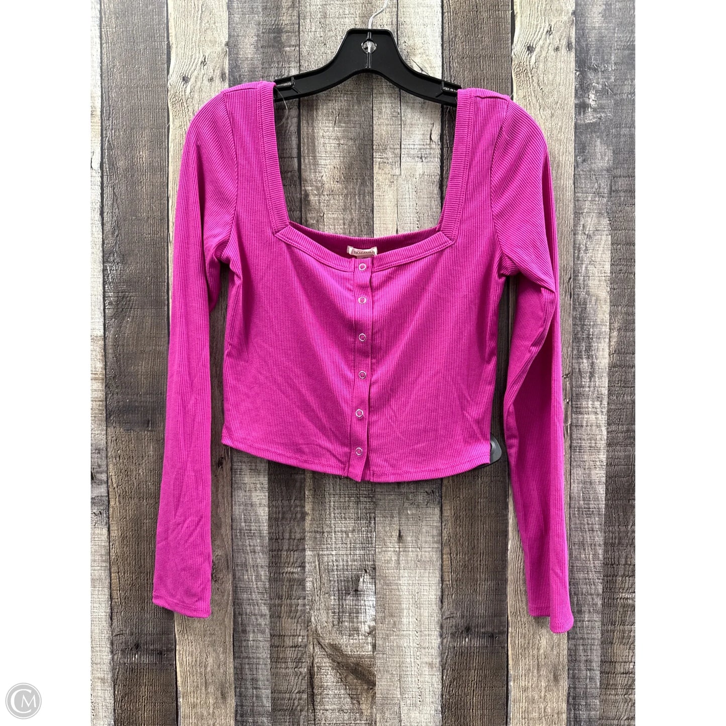 Top Long Sleeve By Bozzolo In Pink, Size: L