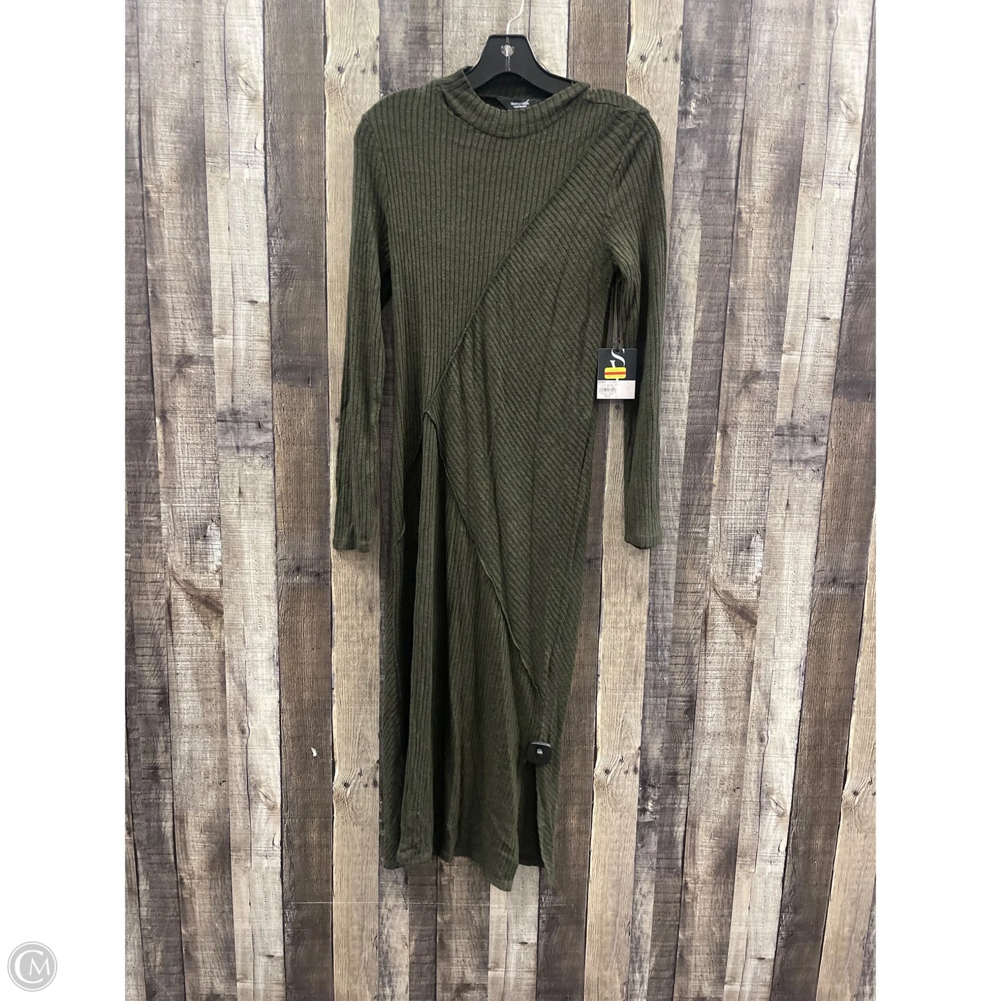 Dress Sweater By Simply Vera In Green, Size: S