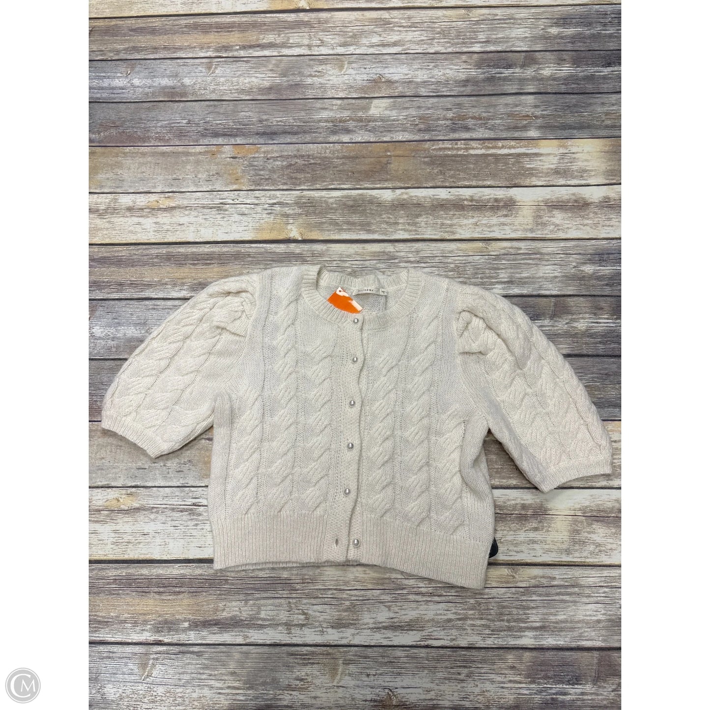 Sweater Short Sleeve By Ellison In Cream, Size: L