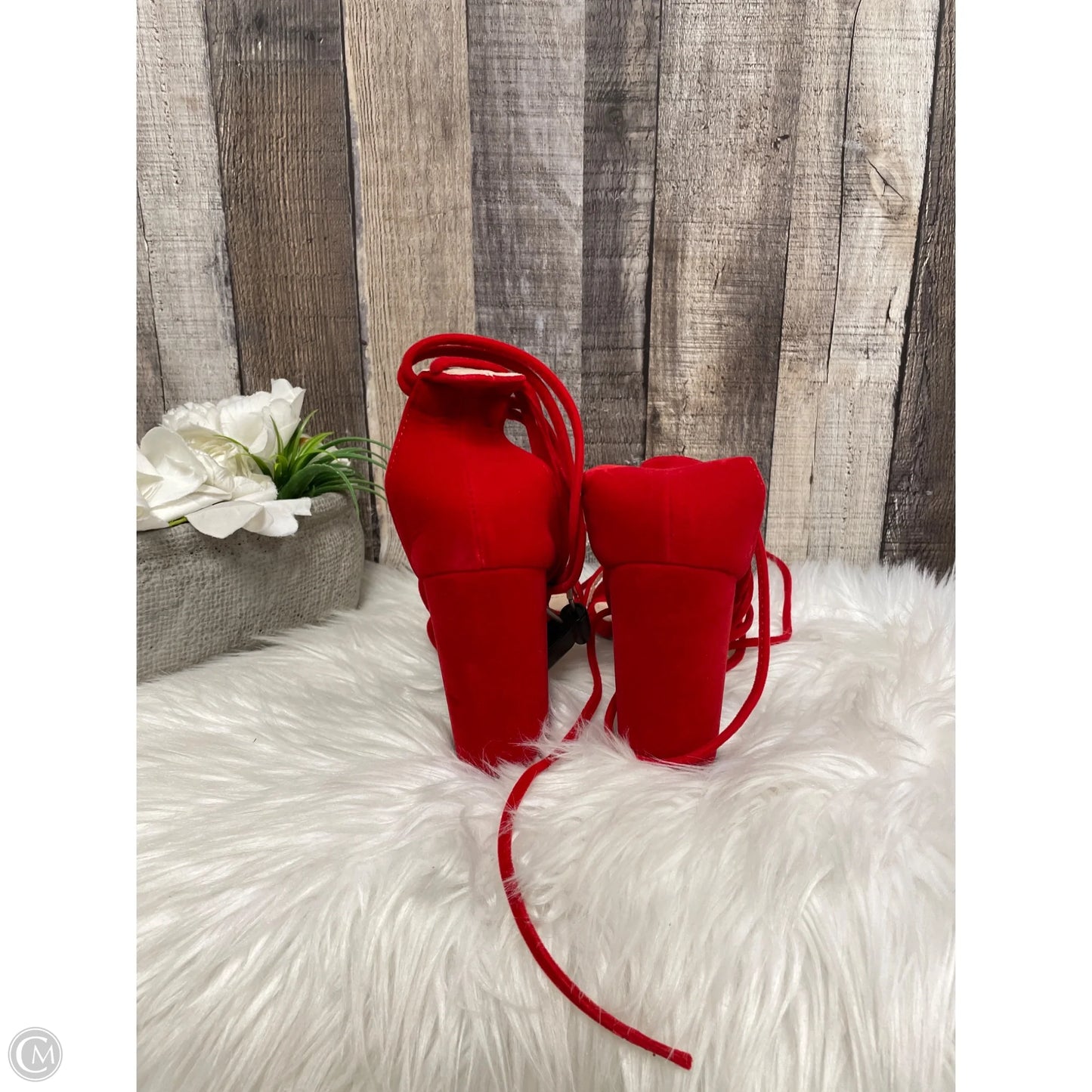 Shoes Heels Block By Cme In Red, Size: 9