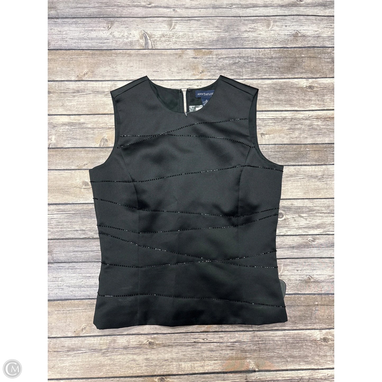 Top Sleeveless By Ann Taylor In Black, Size: 4