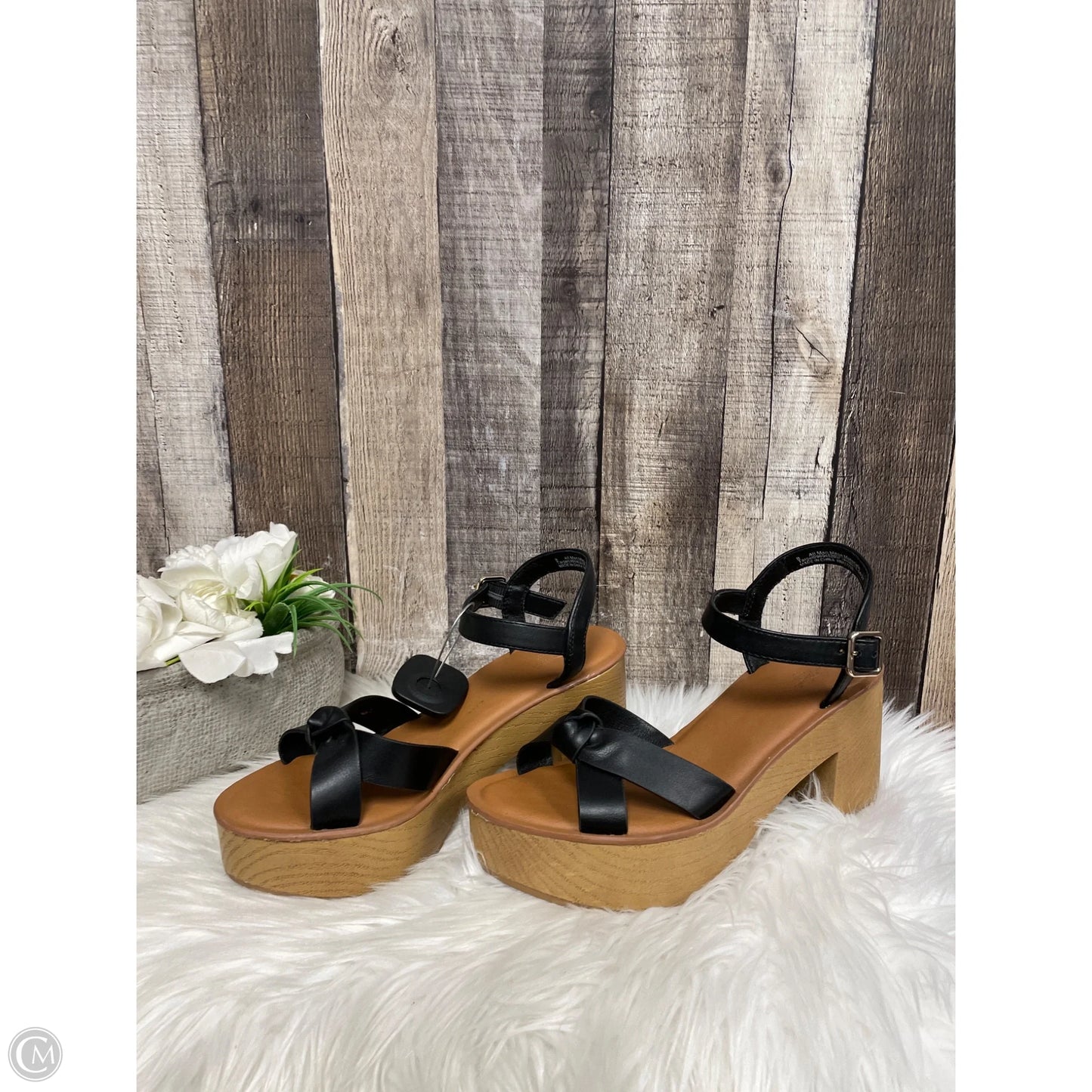 Shoes Heels Block By Universal Thread In Black & Brown, Size: 8