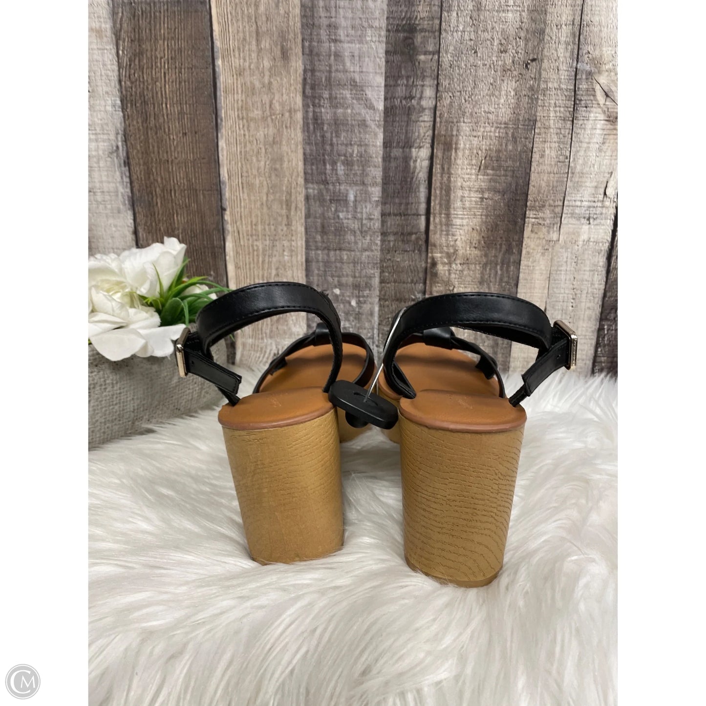 Shoes Heels Block By Universal Thread In Black & Brown, Size: 8