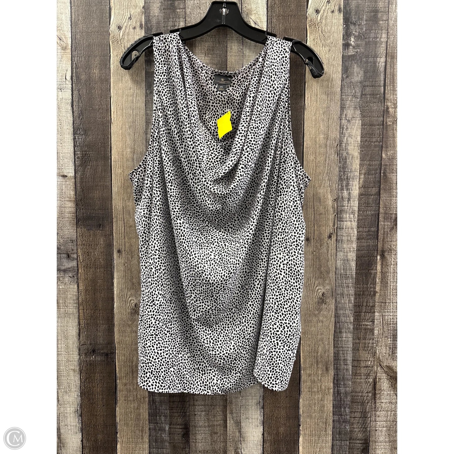Top Sleeveless By Worthington In Animal Print, Size: 2x