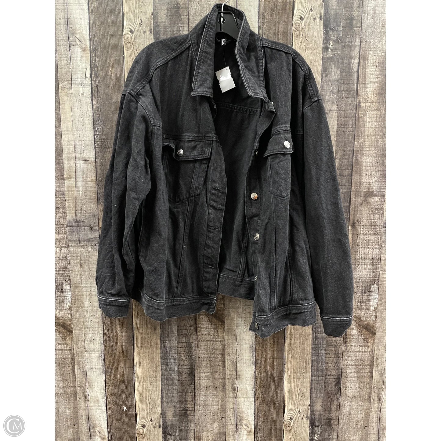 Jacket Denim By H&m In Black, Size: Xl