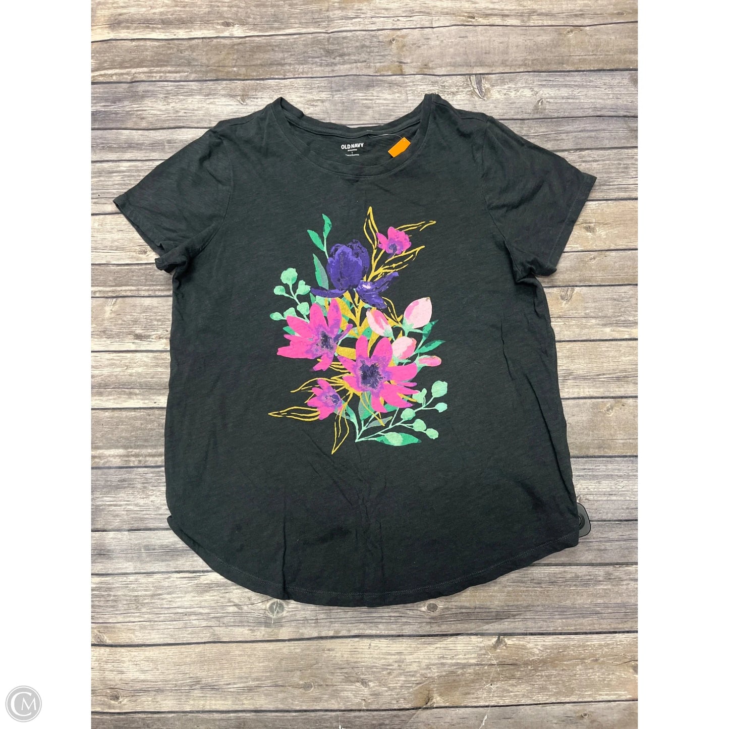 Top Short Sleeve By Old Navy In Grey, Size: L