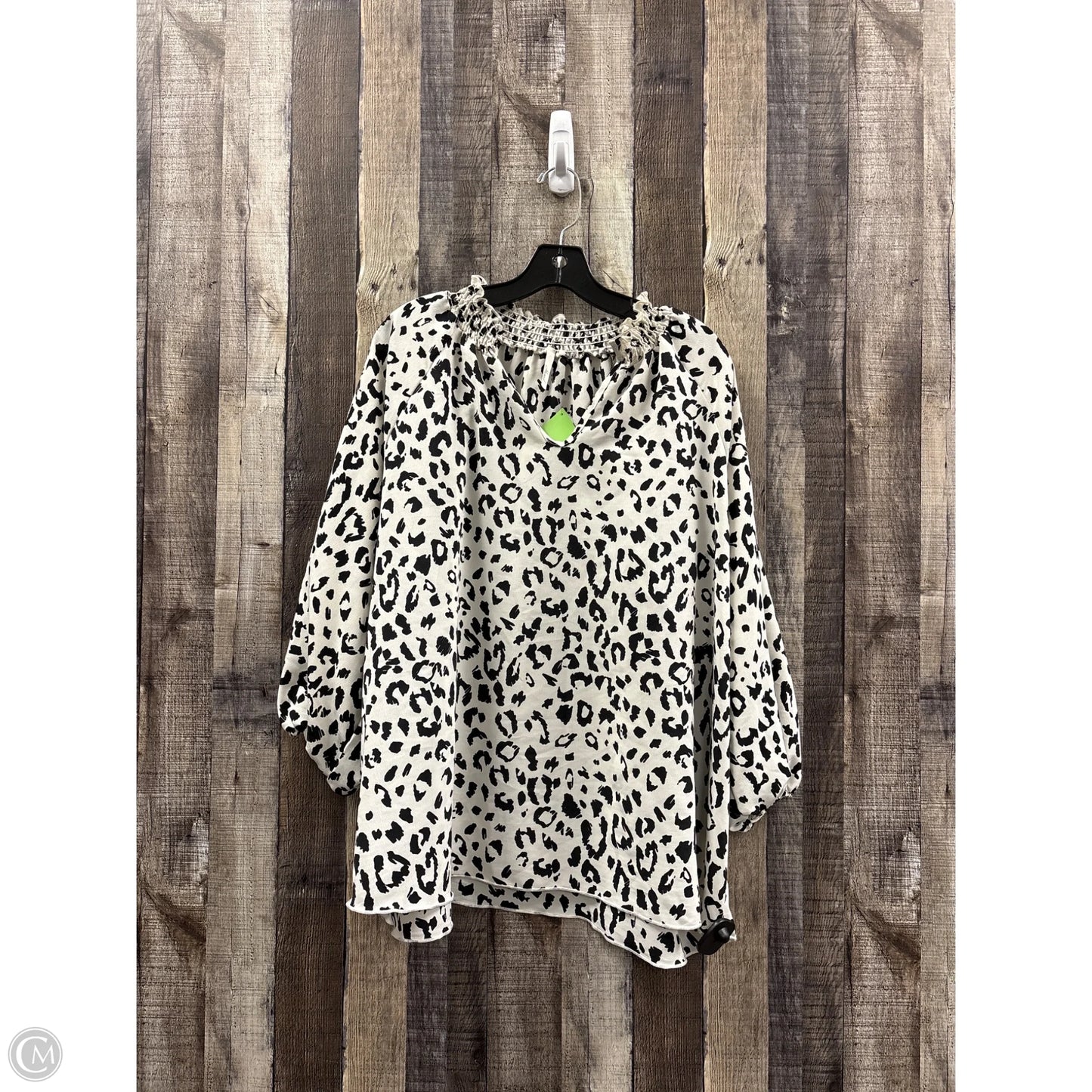 Top Long Sleeve By Cme In Animal Print, Size: 2x