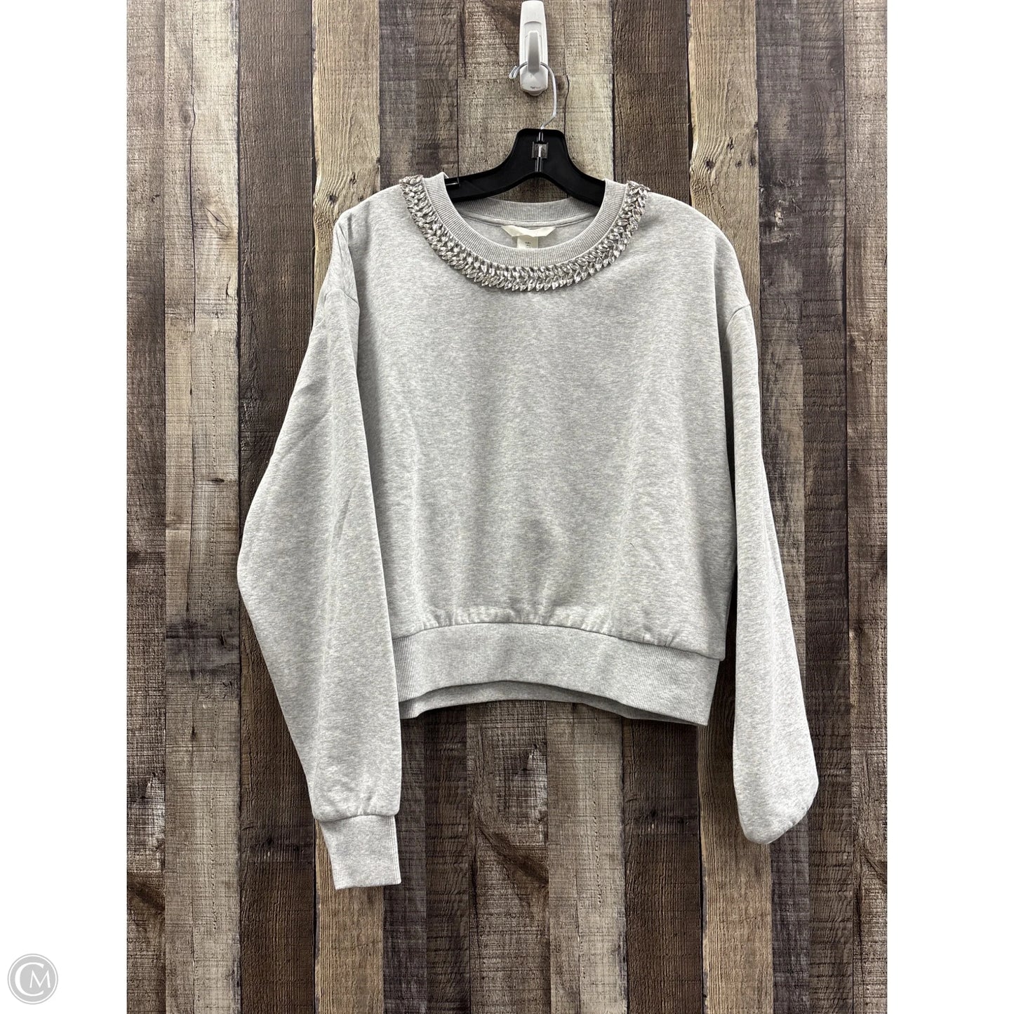 Top Long Sleeve By H&m In Grey, Size: L