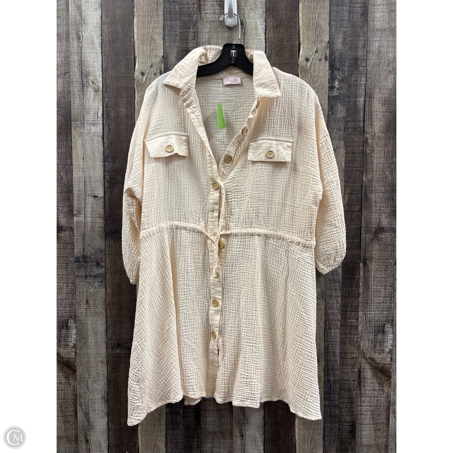 Dress Casual Midi By Pink Lily In Cream, Size: S