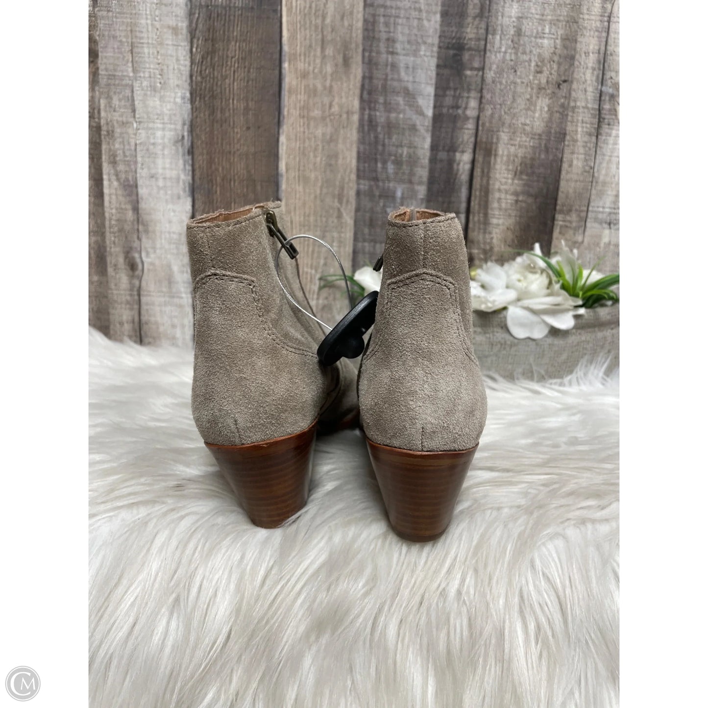 Boots Ankle Heels By Madewell In Taupe, Size: 6.5