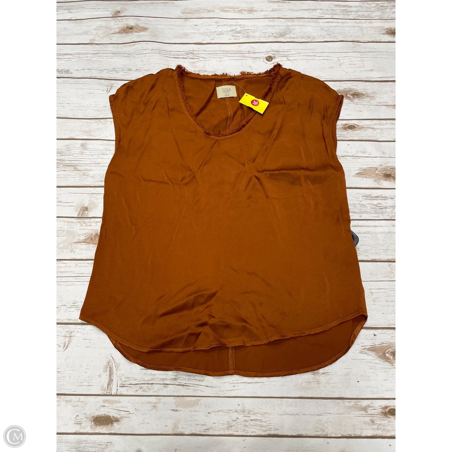 Top Short Sleeve By Cme In Bronze, Size: Xs