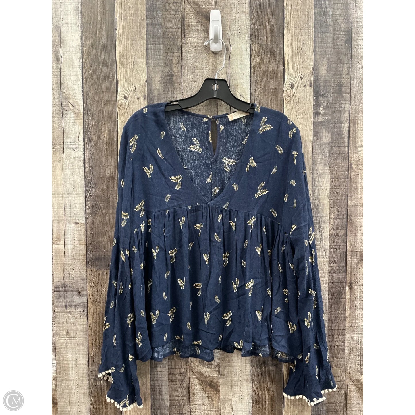 Top Long Sleeve By Altard State In Navy, Size: L