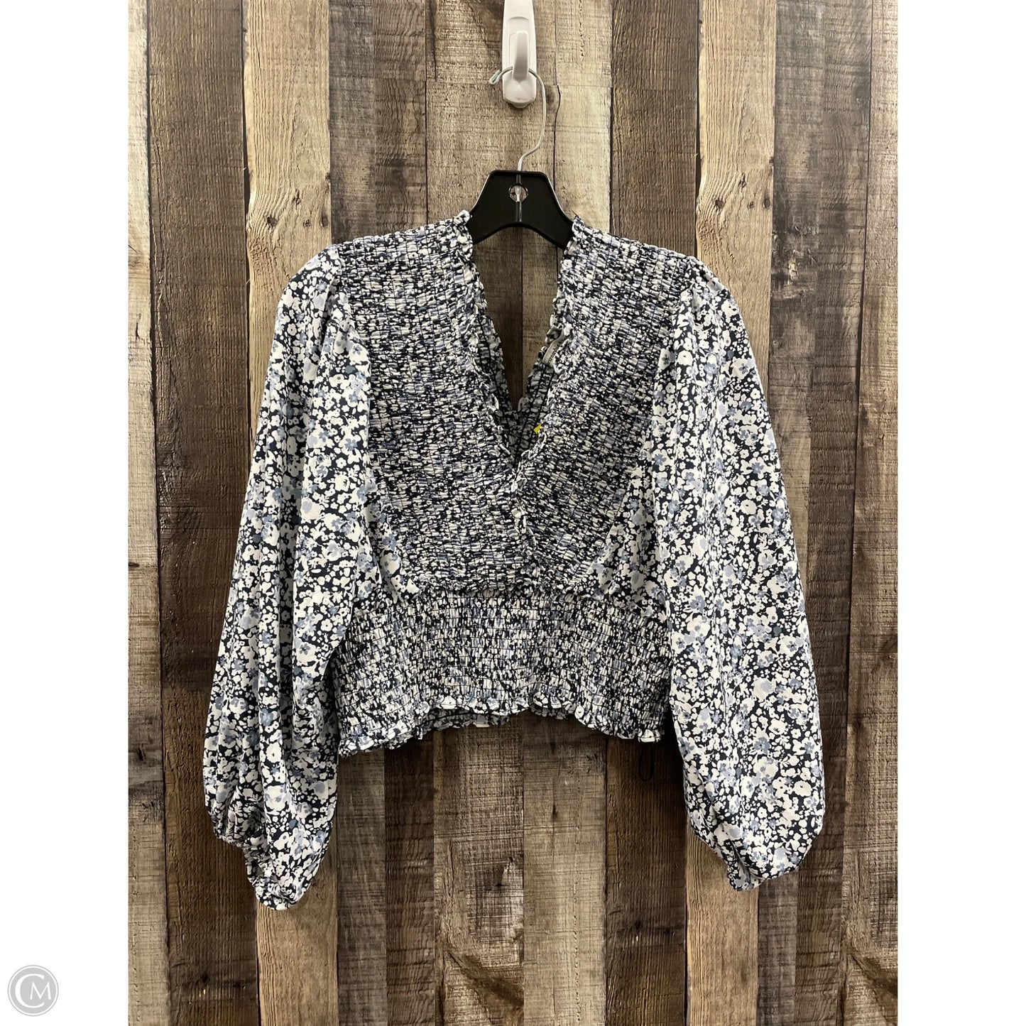 Top Long Sleeve By Abercrombie And Fitch In Floral Print, Size: L