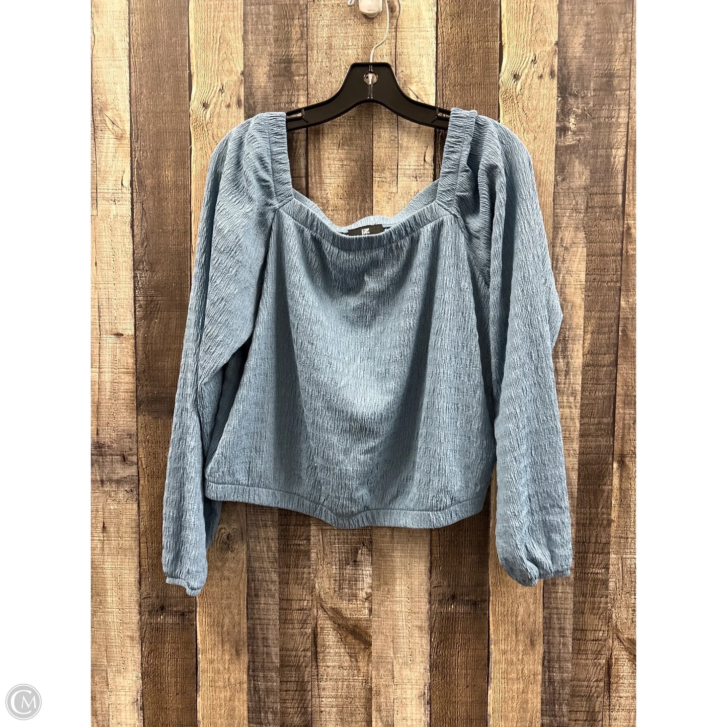 Top Long Sleeve By Iz Byer In Blue, Size: Xl