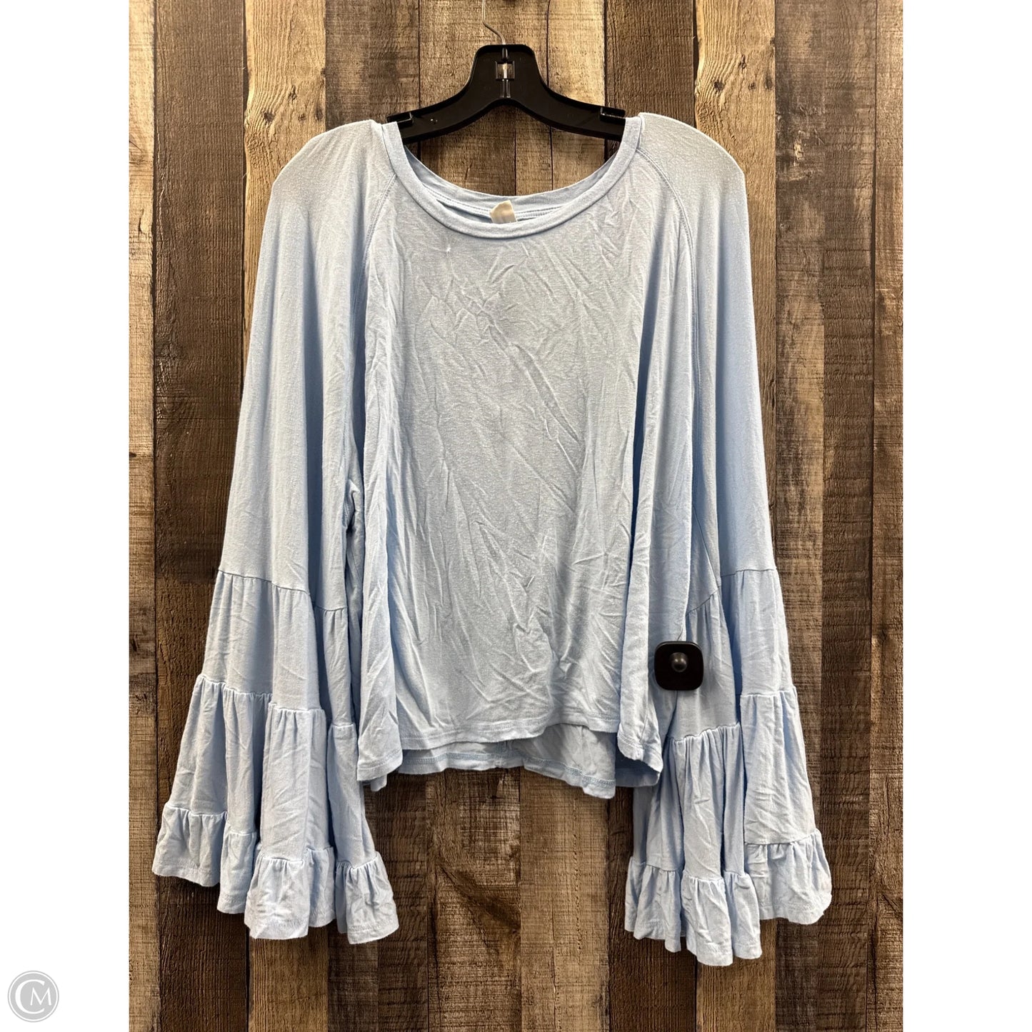 Top Long Sleeve By Cme In Blue, Size: Xl