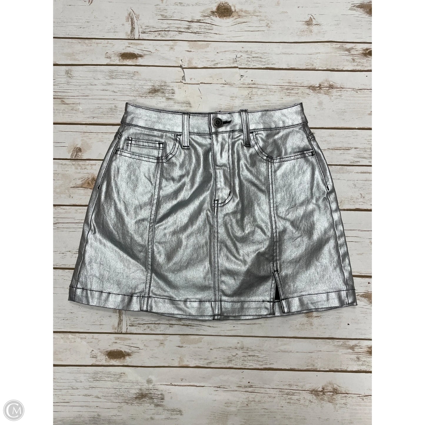 Skirt Midi By So In Silver, Size: S