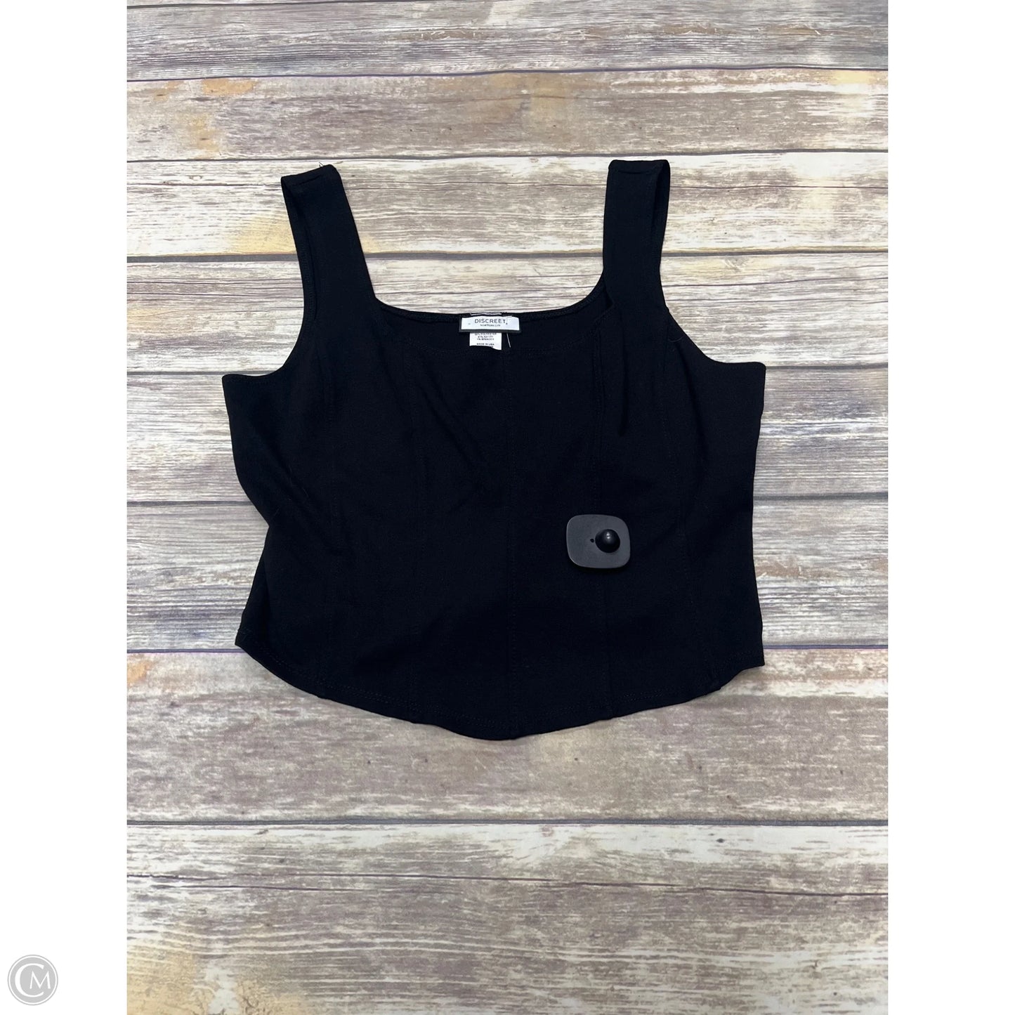 Top Sleeveless By Discreet Wear In Black, Size: L
