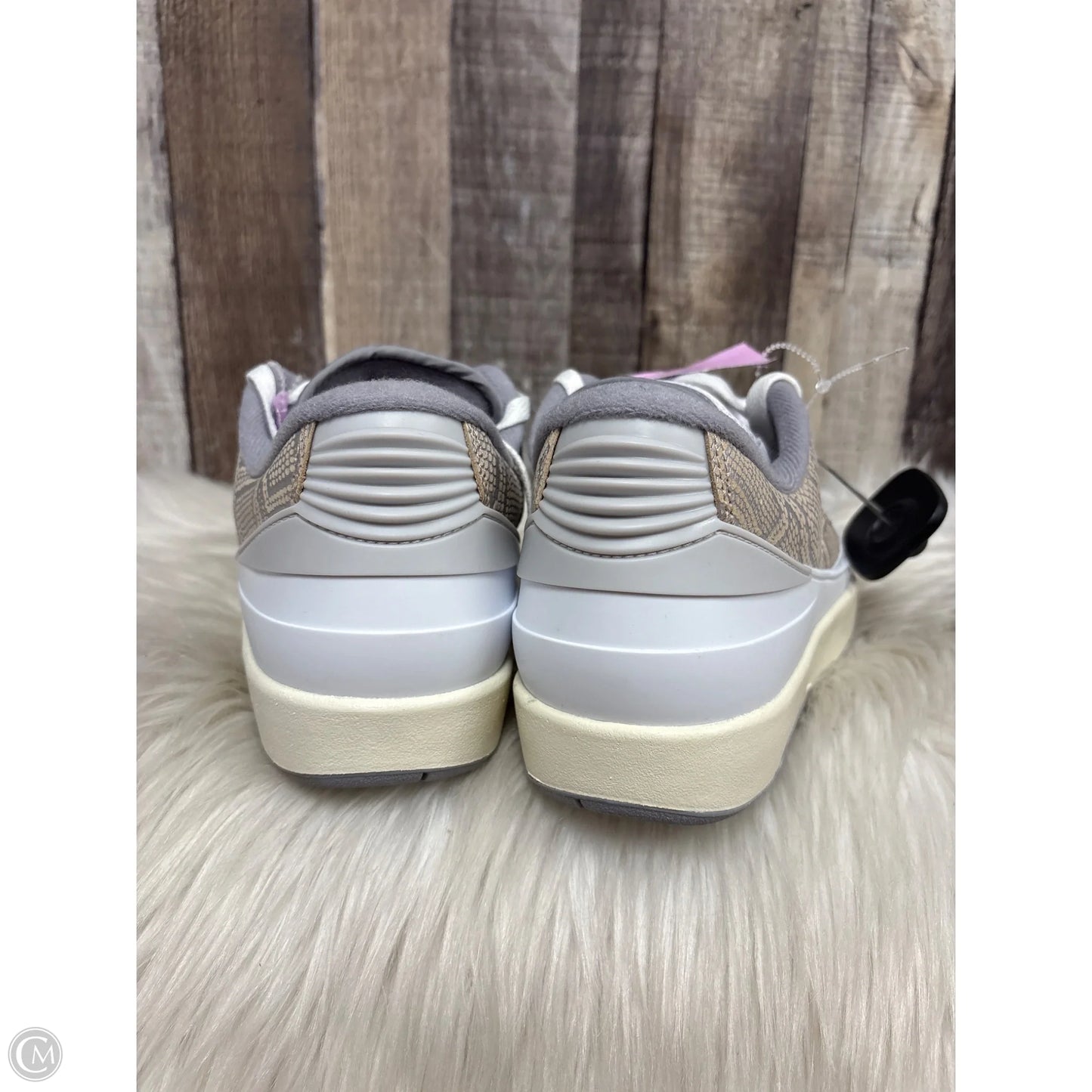 Shoes Luxury Designer By Jordan In Snakeskin Print, Size: 9.5