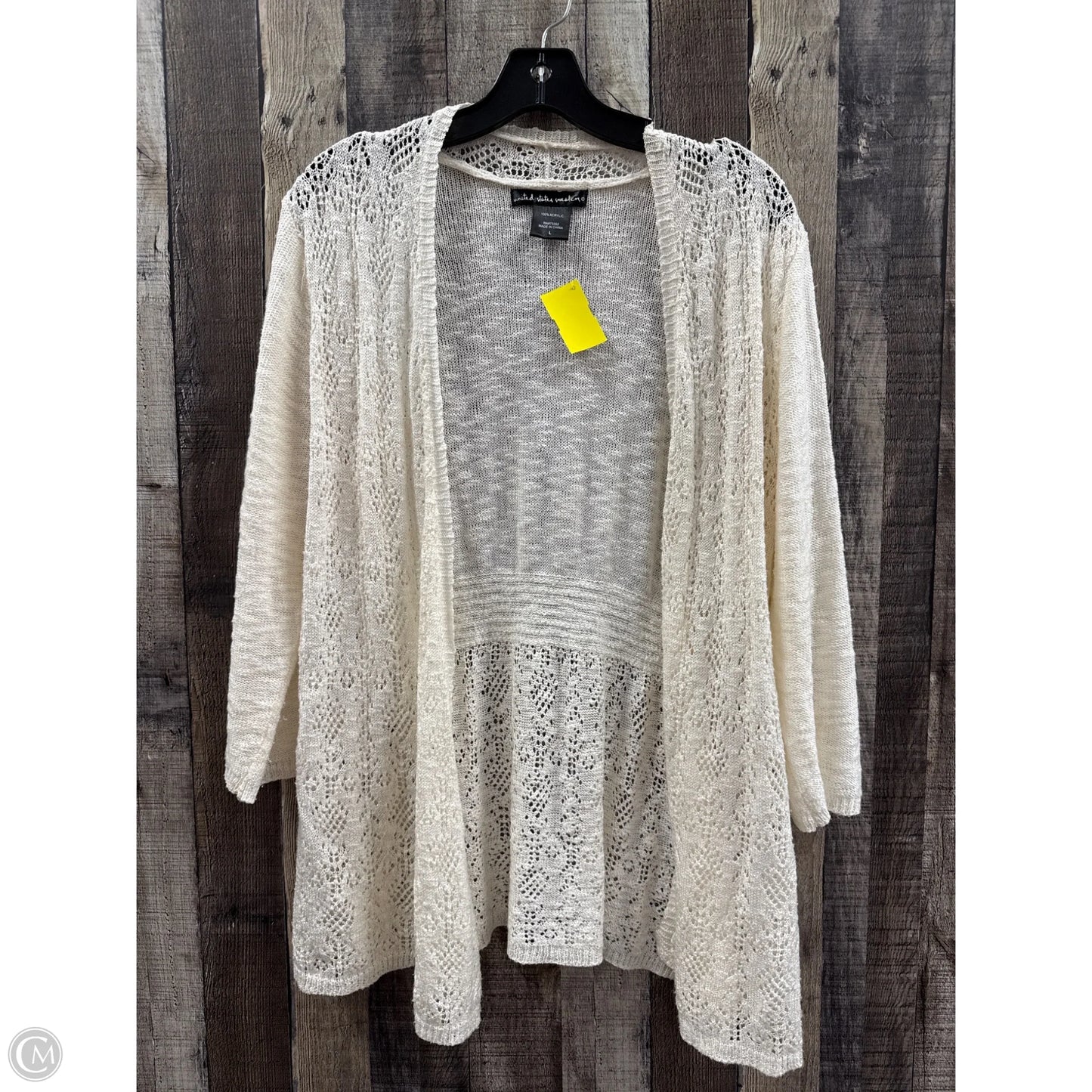 Cardigan By United States Sweaters In White, Size: L