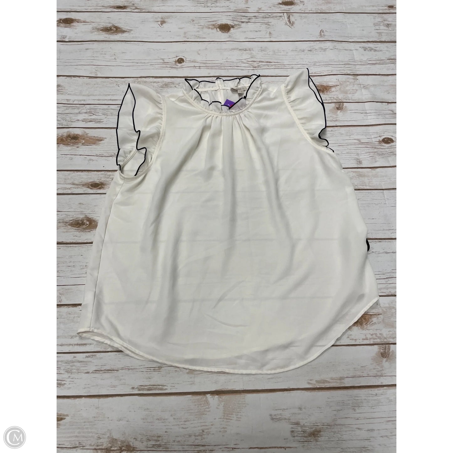 Top Sleeveless By Loft In White, Size: M
