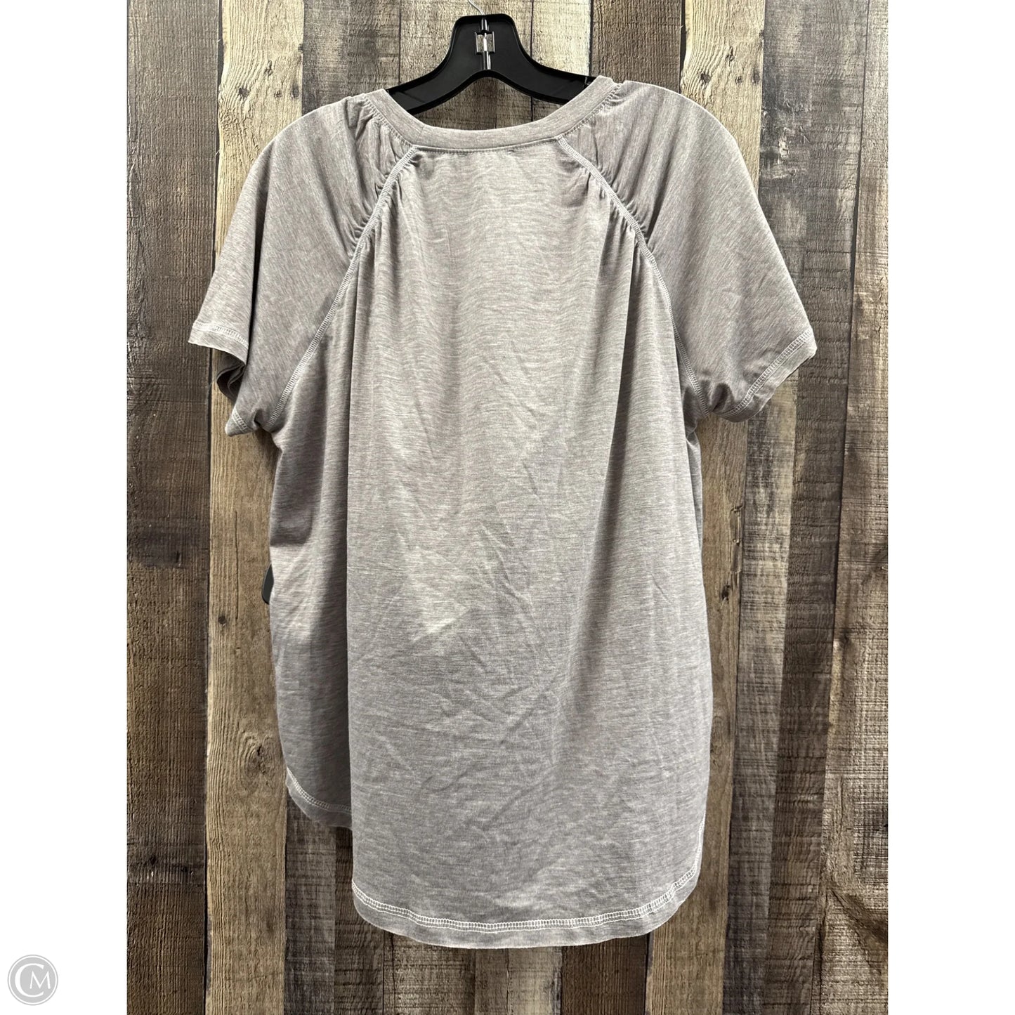 Top Short Sleeve By Pink Lily In Grey, Size: M