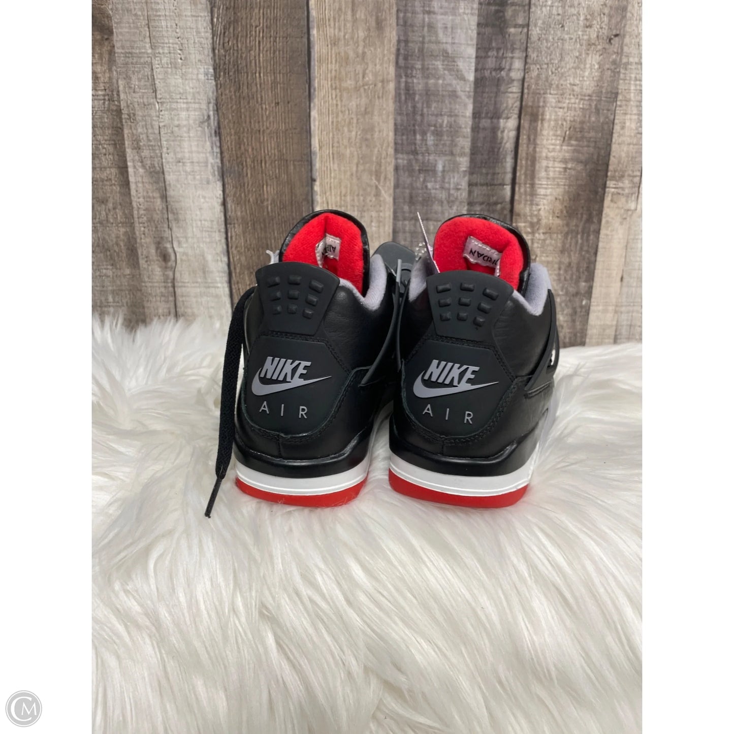 Shoes Luxury Designer By Jordan In Black & Red, Size: 8