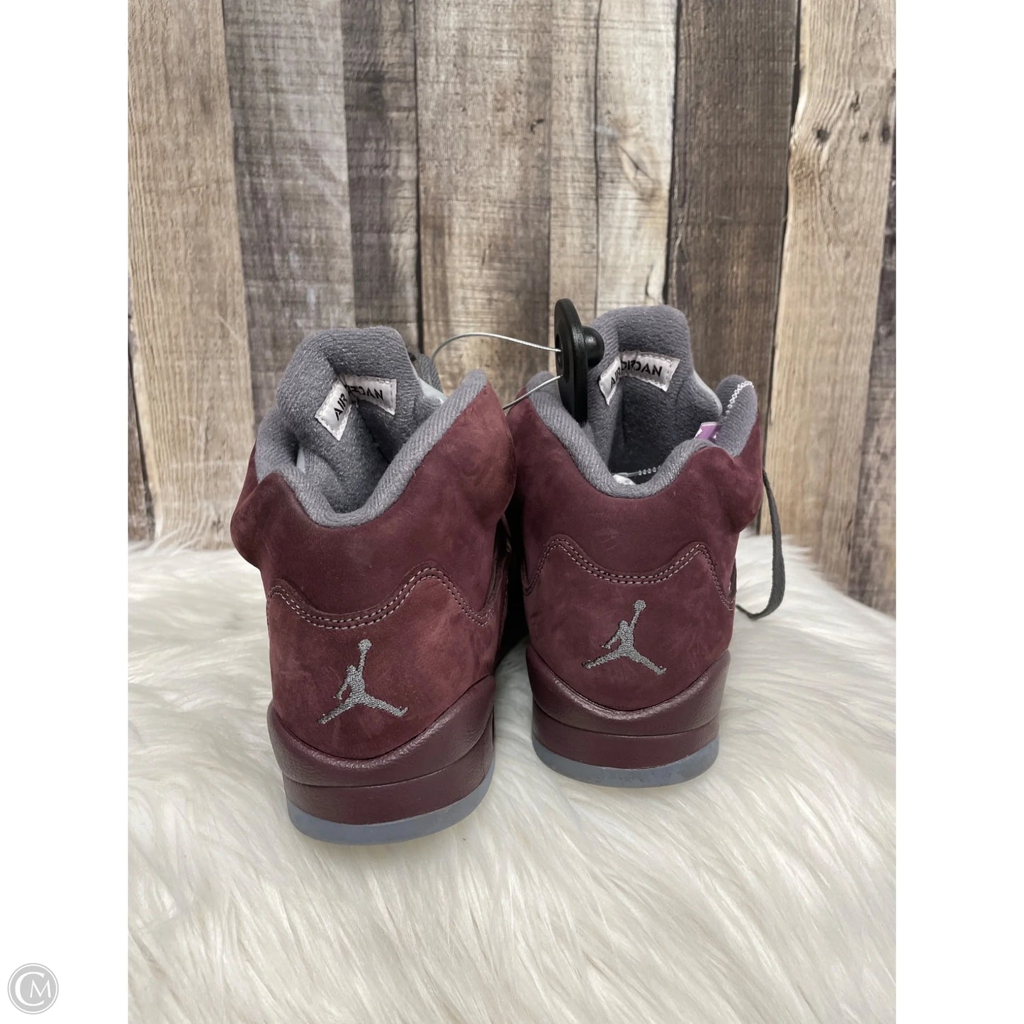 Shoes Luxury Designer By Jordan In Maroon, Size: 8