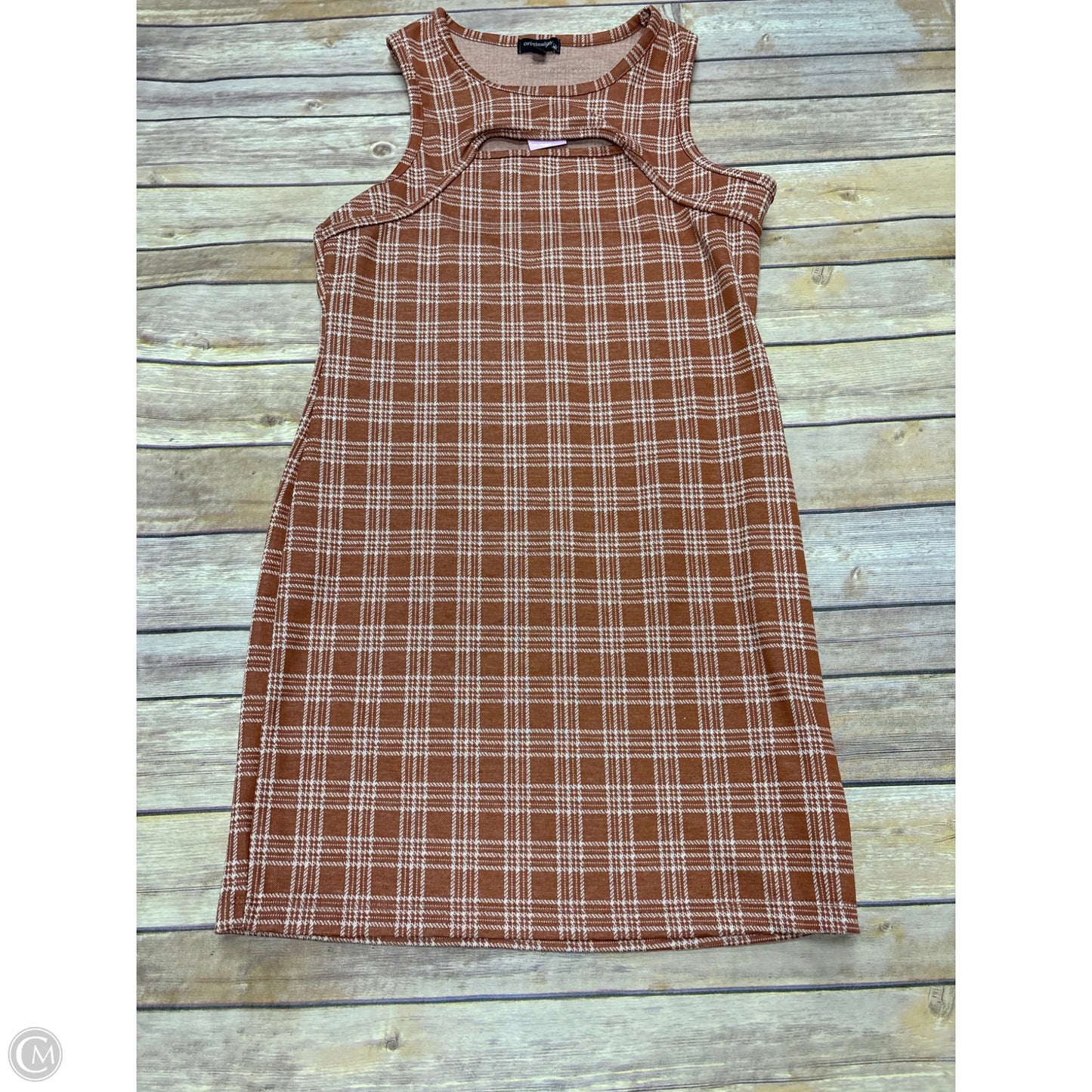 Dress Casual Short By Originality In Brown & Cream, Size: M