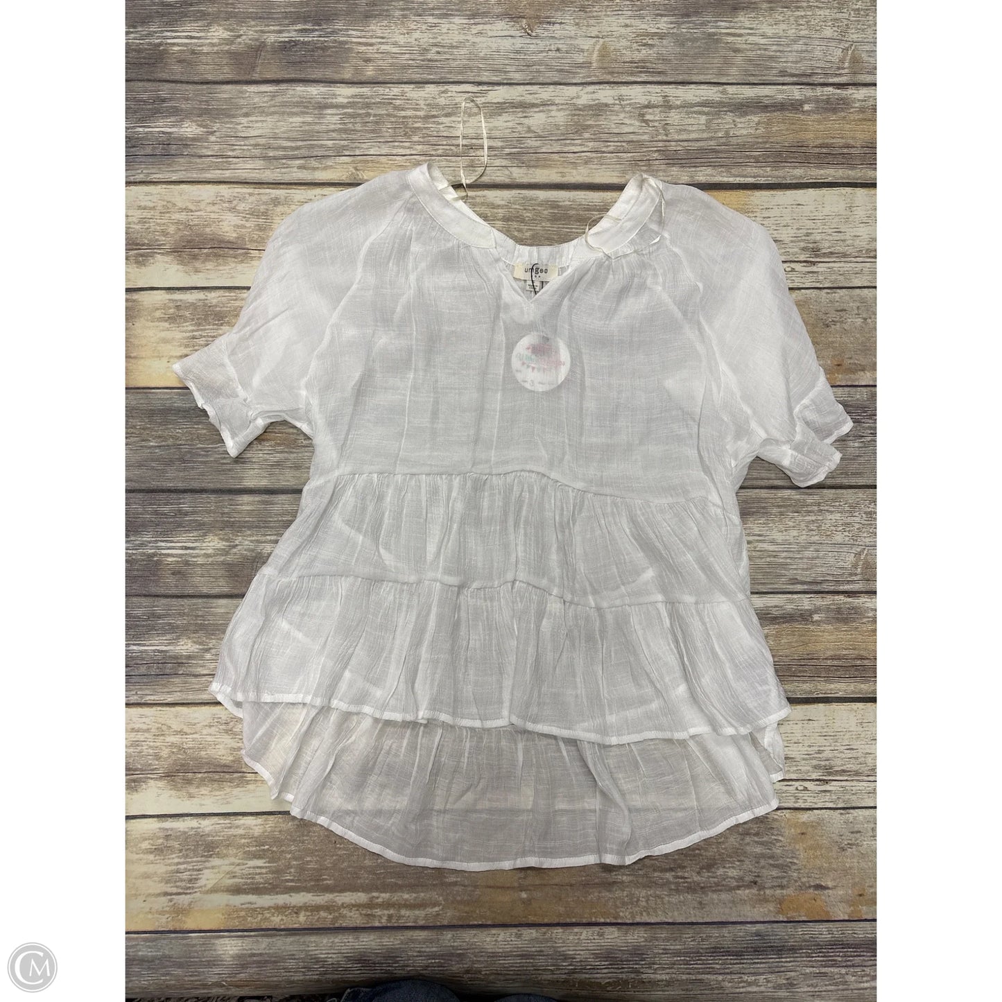 Top Short Sleeve By Umgee In White, Size: S