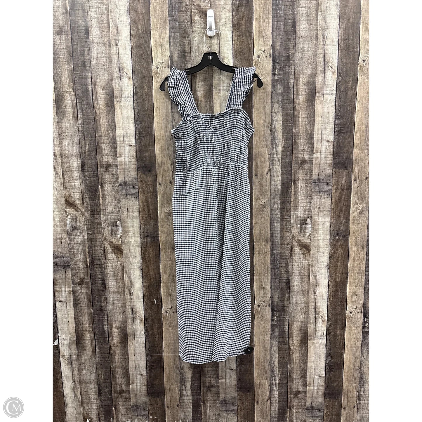Dress Casual Midi By Old Navy In Blue & White, Size: M
