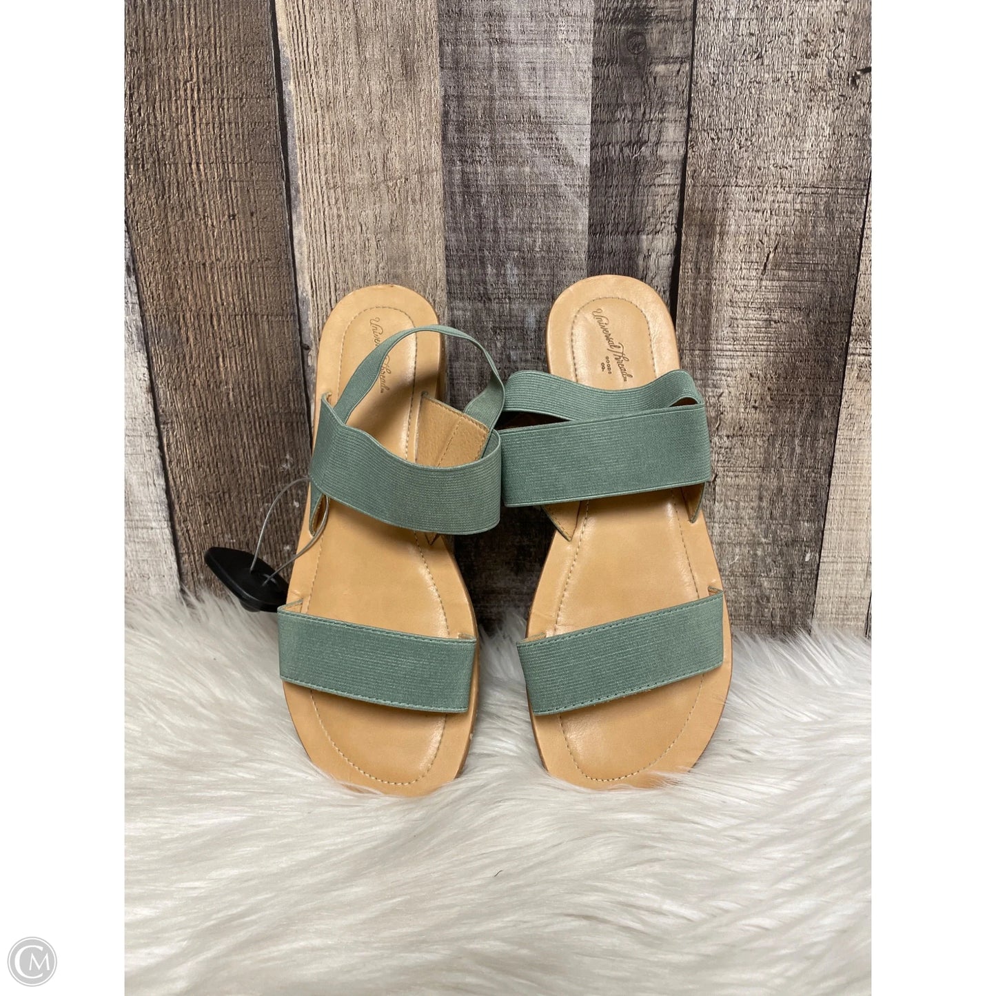 Sandals Flats By Universal Thread In Green, Size: 7
