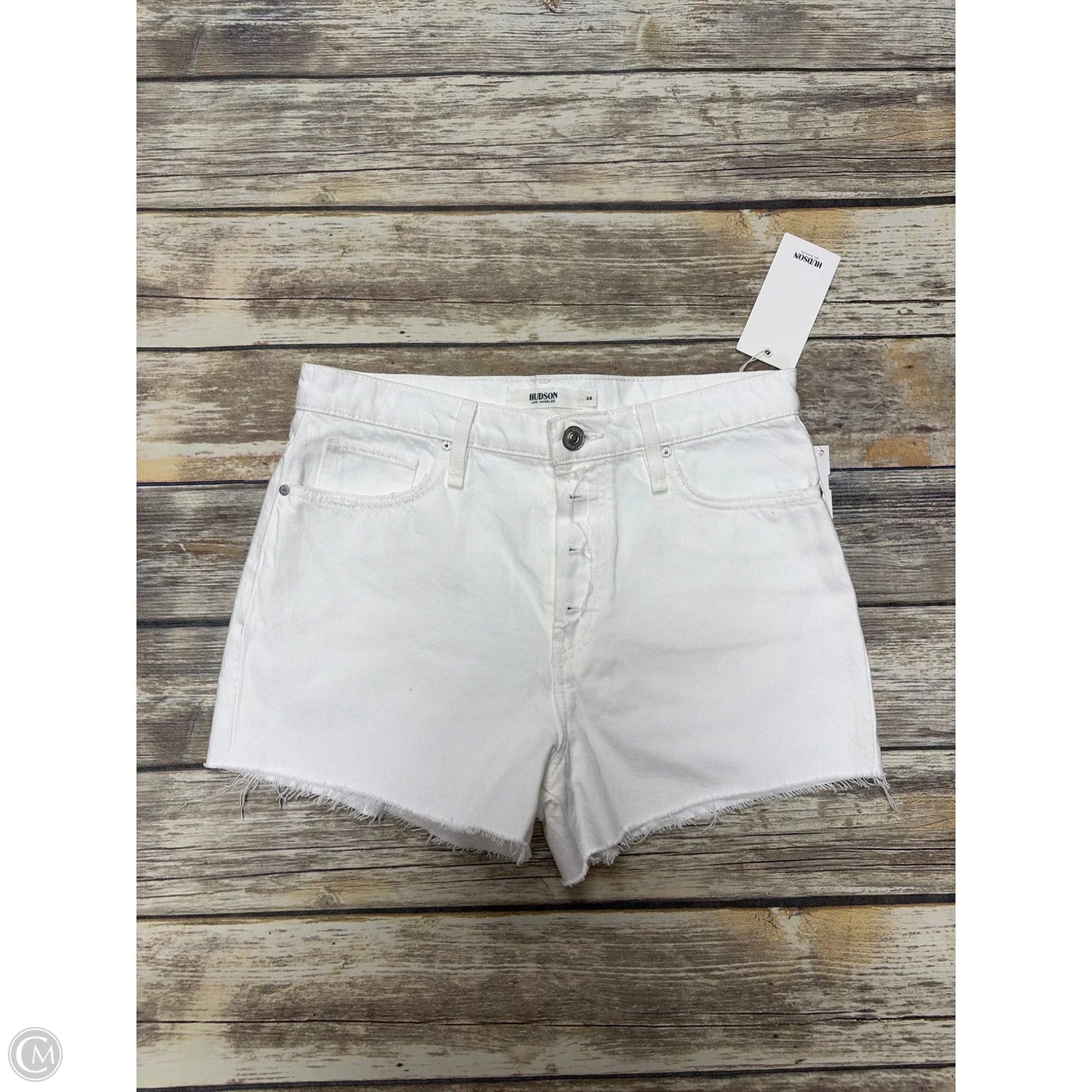 Shorts By Hudson In White Denim, Size: 6