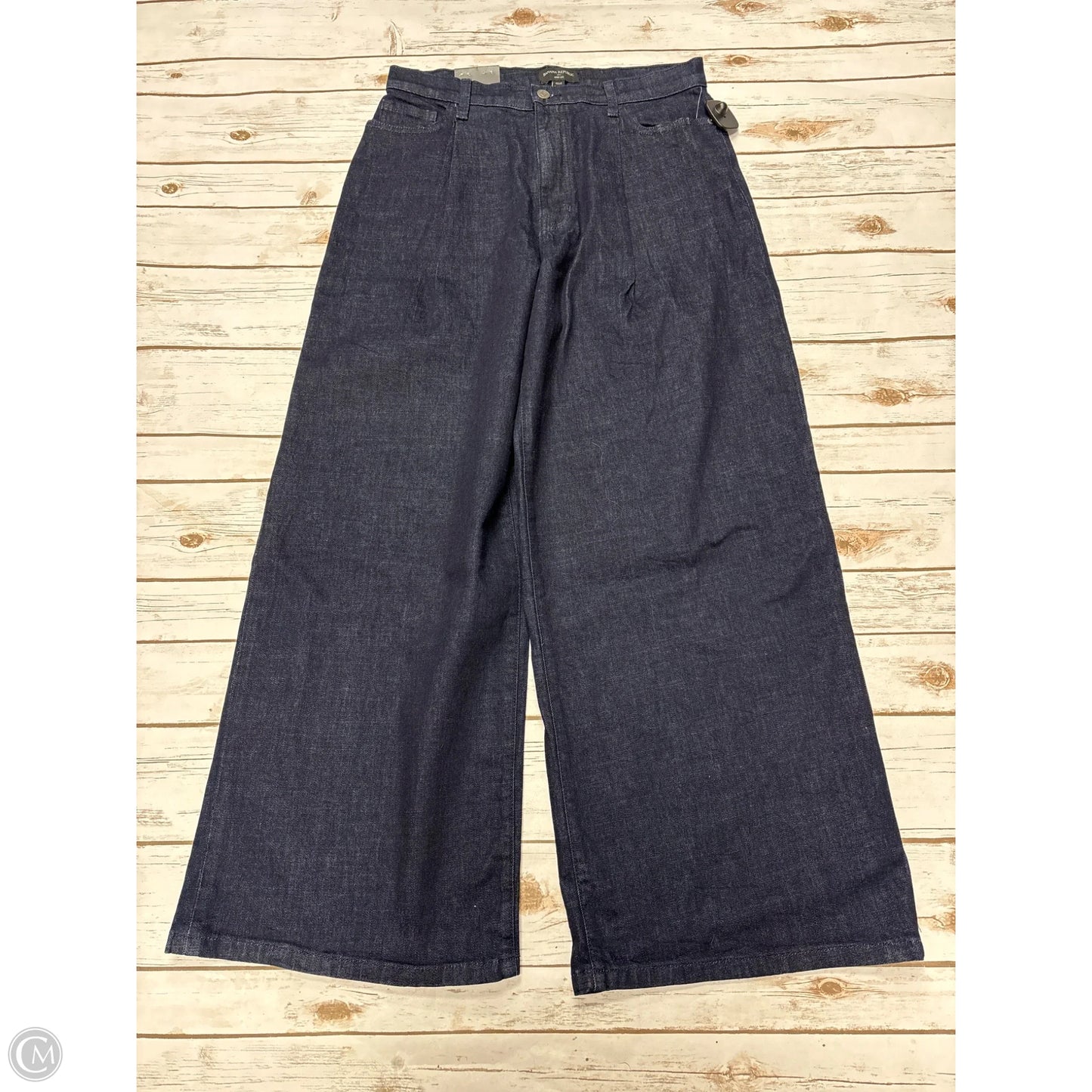 Jeans Wide Leg By Banana Republic In Blue Denim, Size: 10