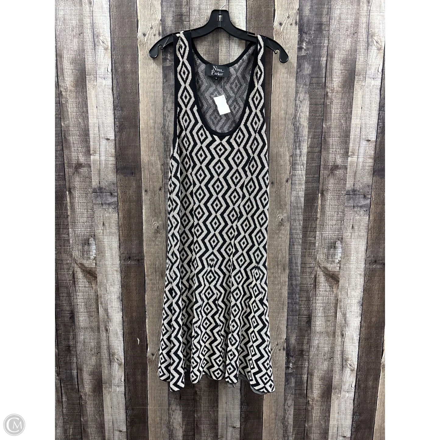 Dress Casual Midi By Cme In Black & Cream, Size: 1x