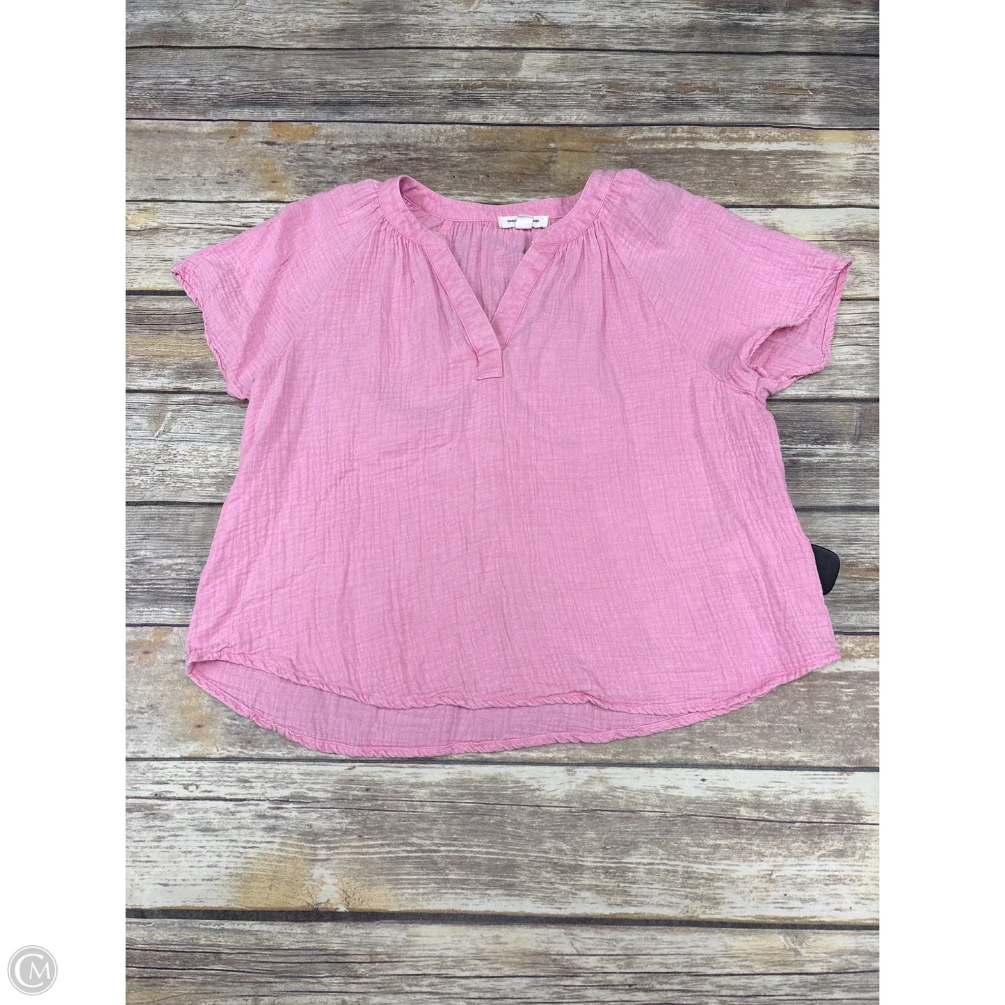 Top Short Sleeve By Beachlunchlounge In Pink, Size: Xs