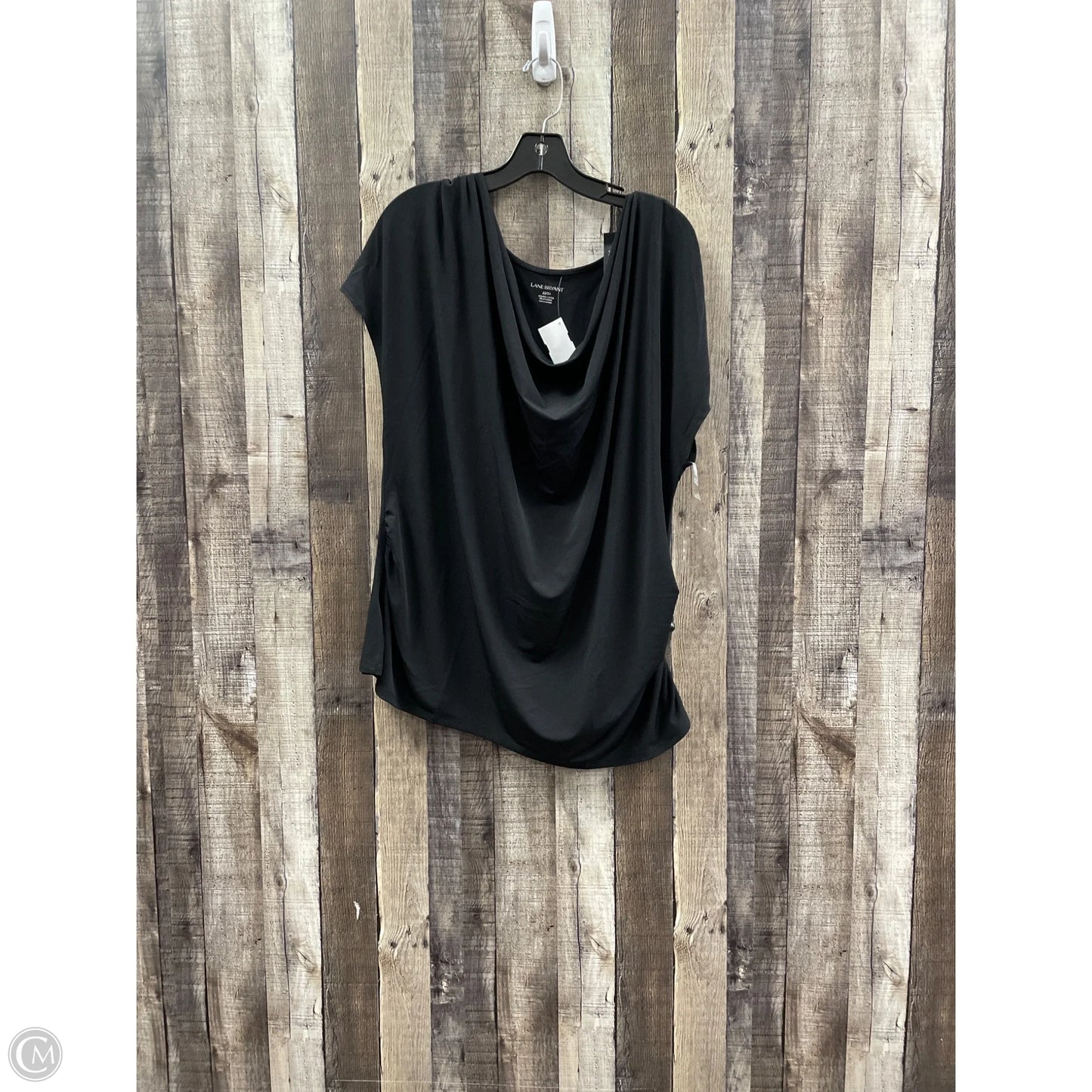 Top Short Sleeve By Lane Bryant In Black, Size: 3x