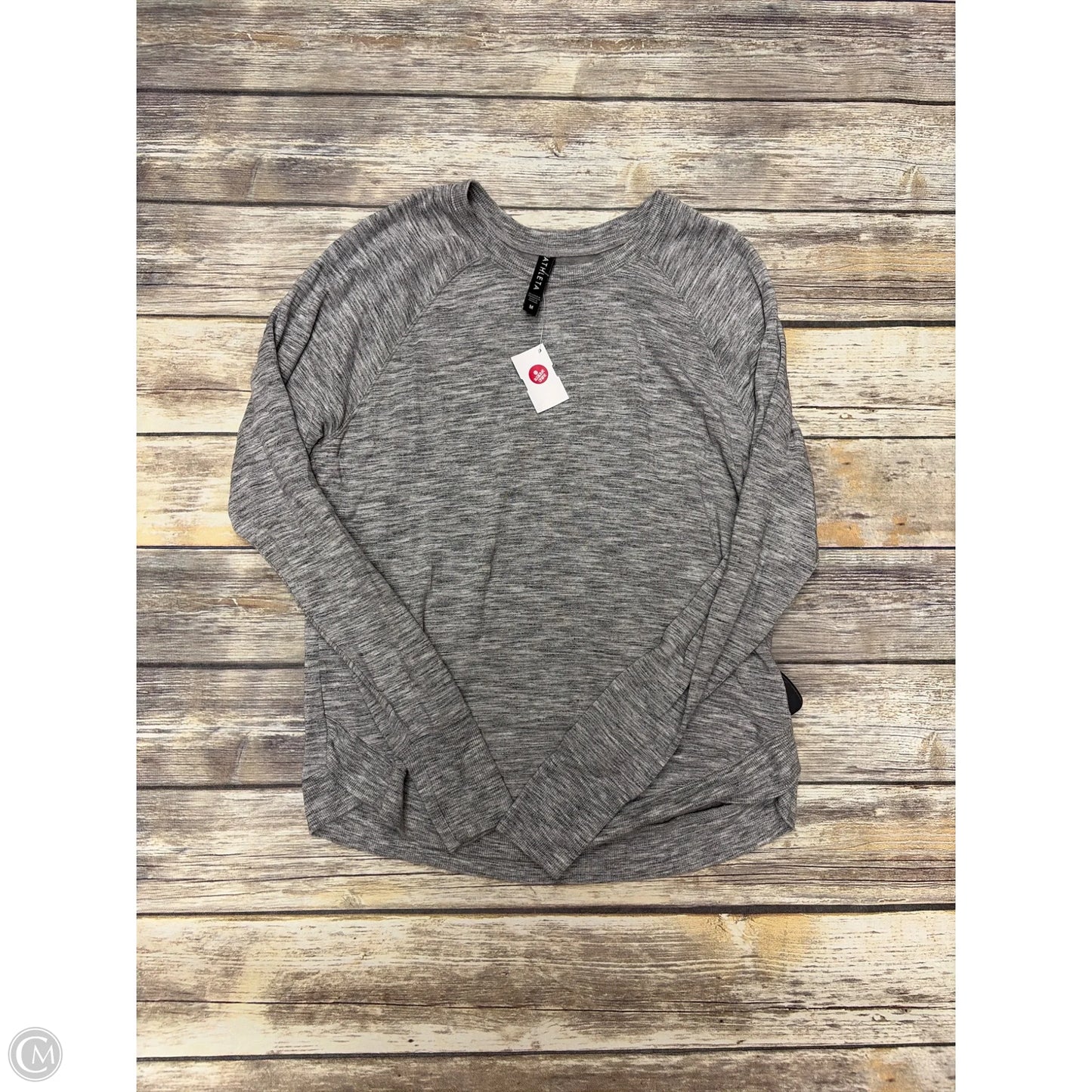 Athletic Top Long Sleeve Crewneck By Athleta In Grey, Size: M
