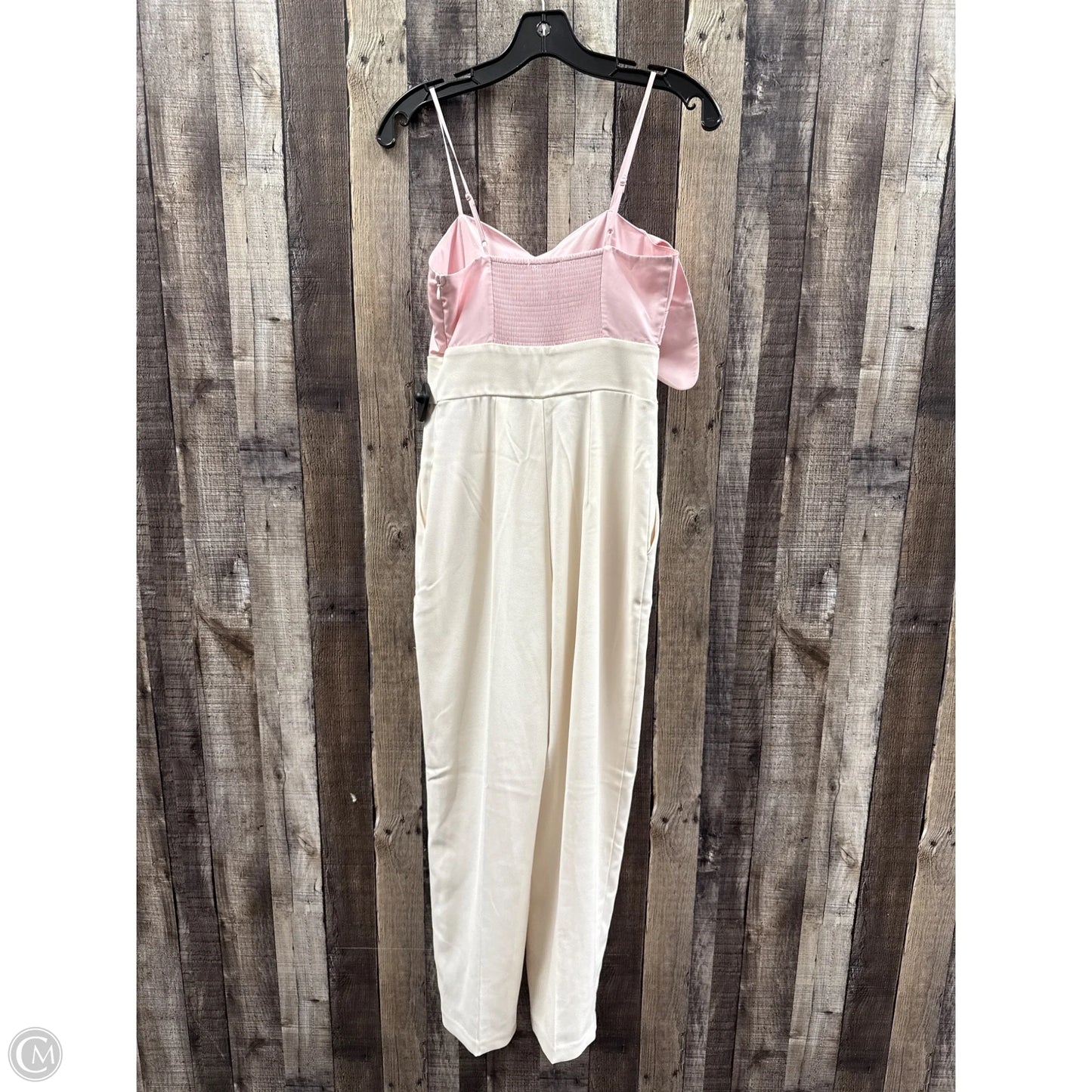 Jumpsuit By Express In Pink & White, Size: Xs