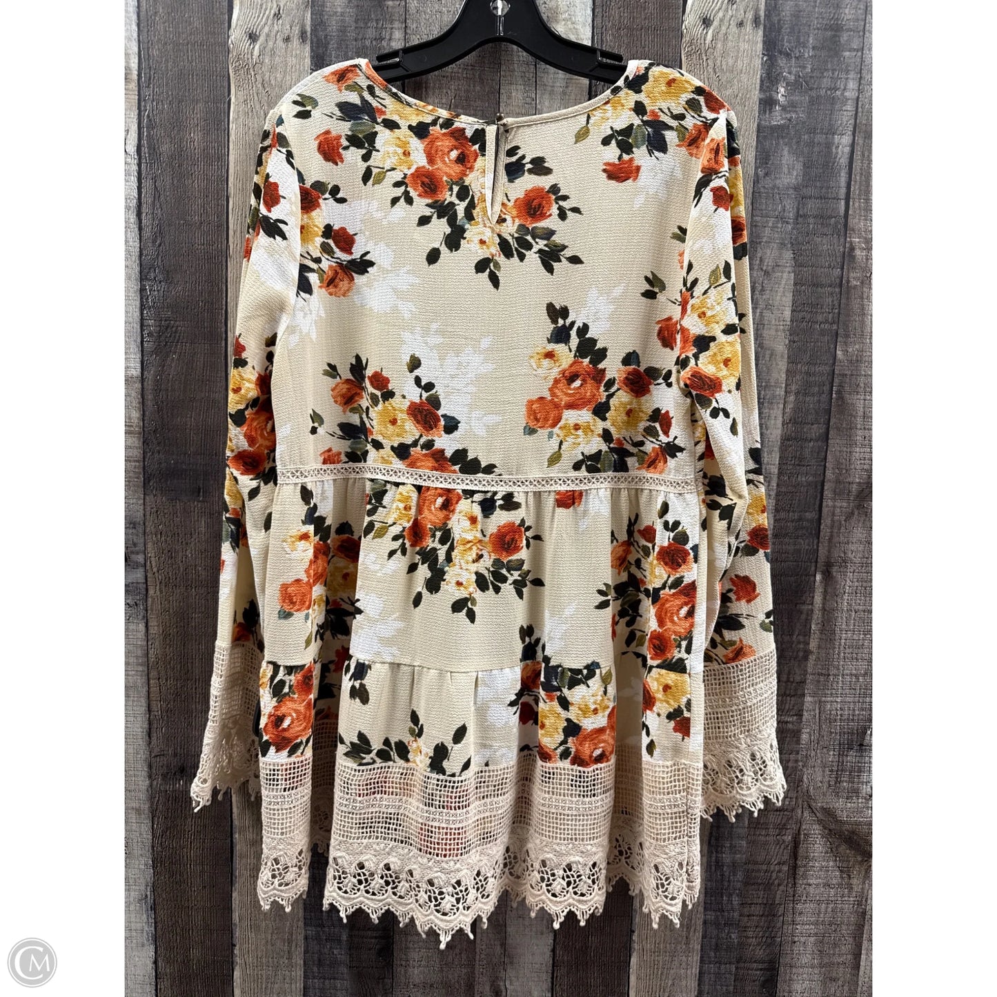 Top Long Sleeve By Entro In Floral Print, Size: M