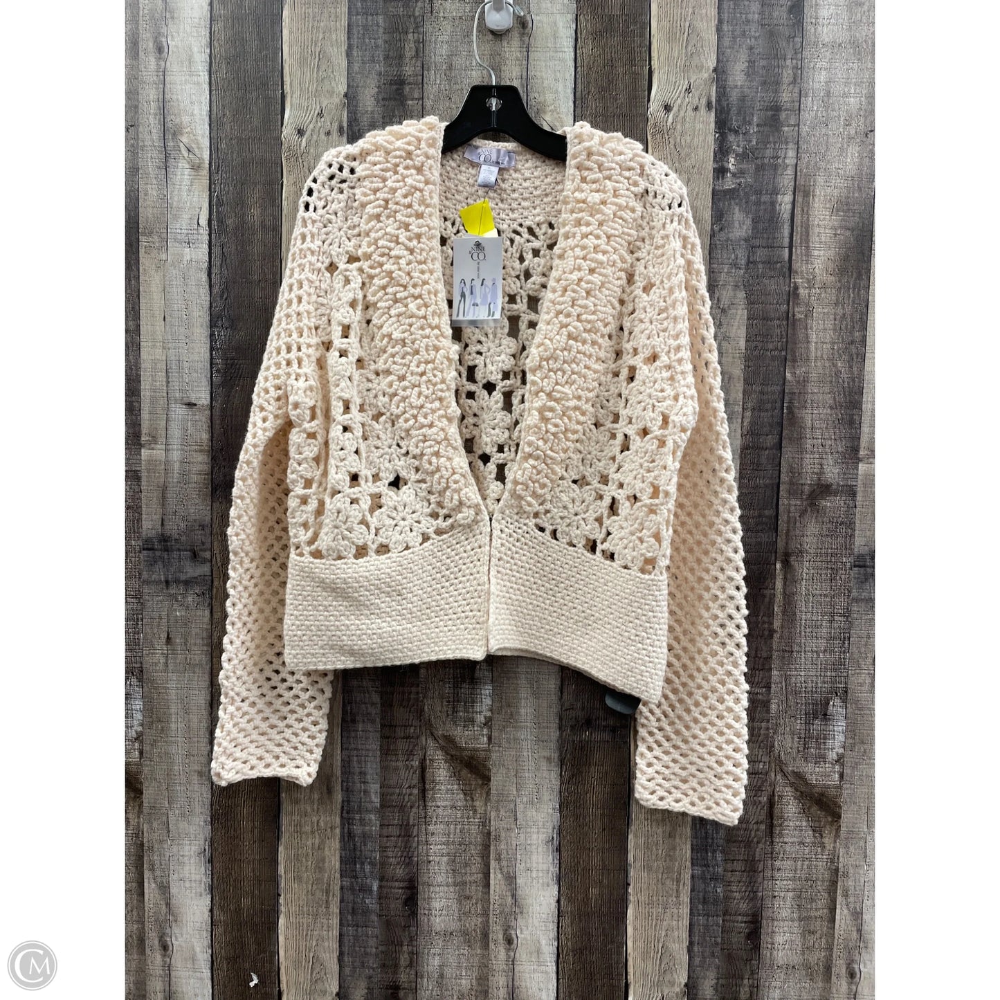 Sweater Cardigan By Nine West In Cream, Size: Xl