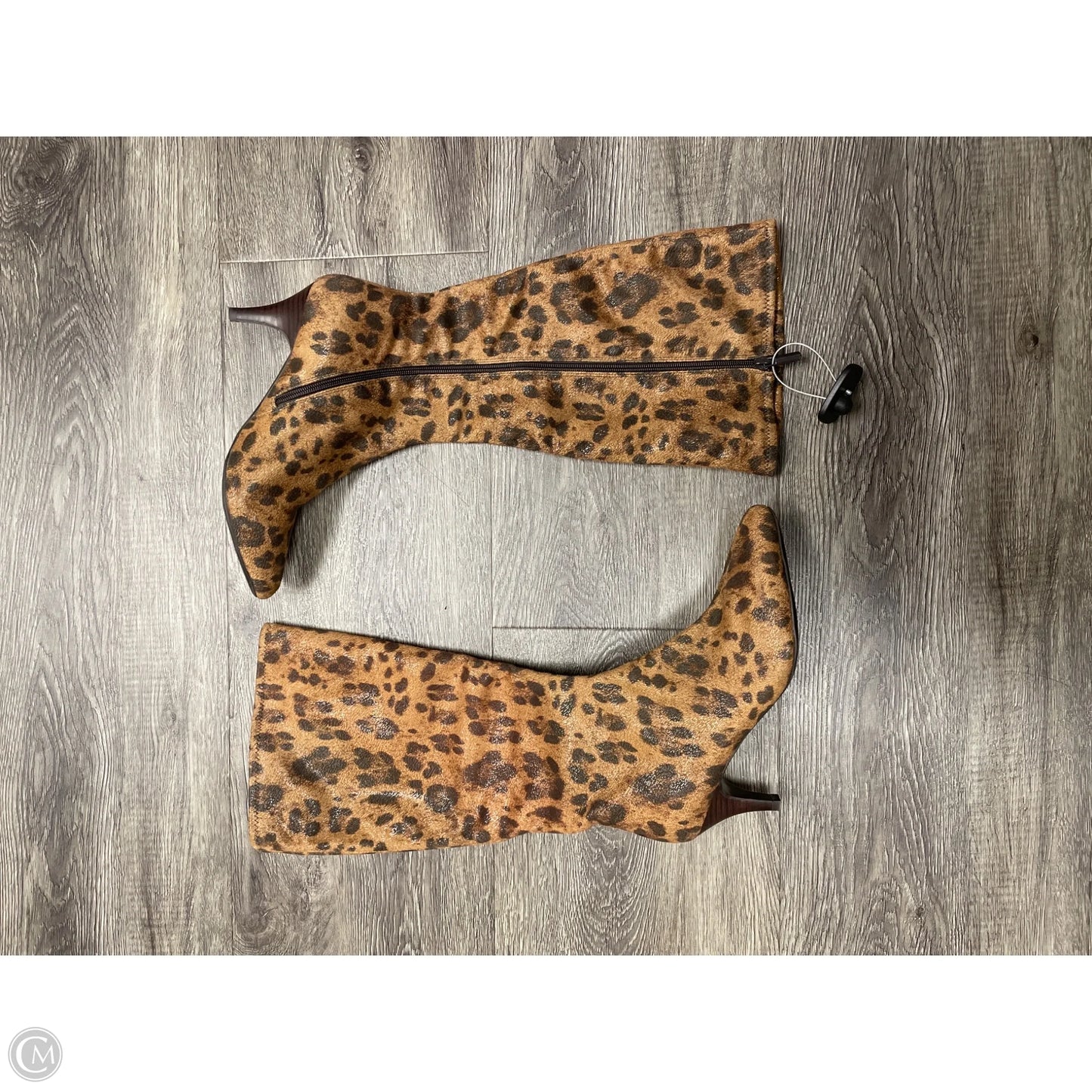 Boots Knee Heels By Impo In Animal Print, Size: 8.5
