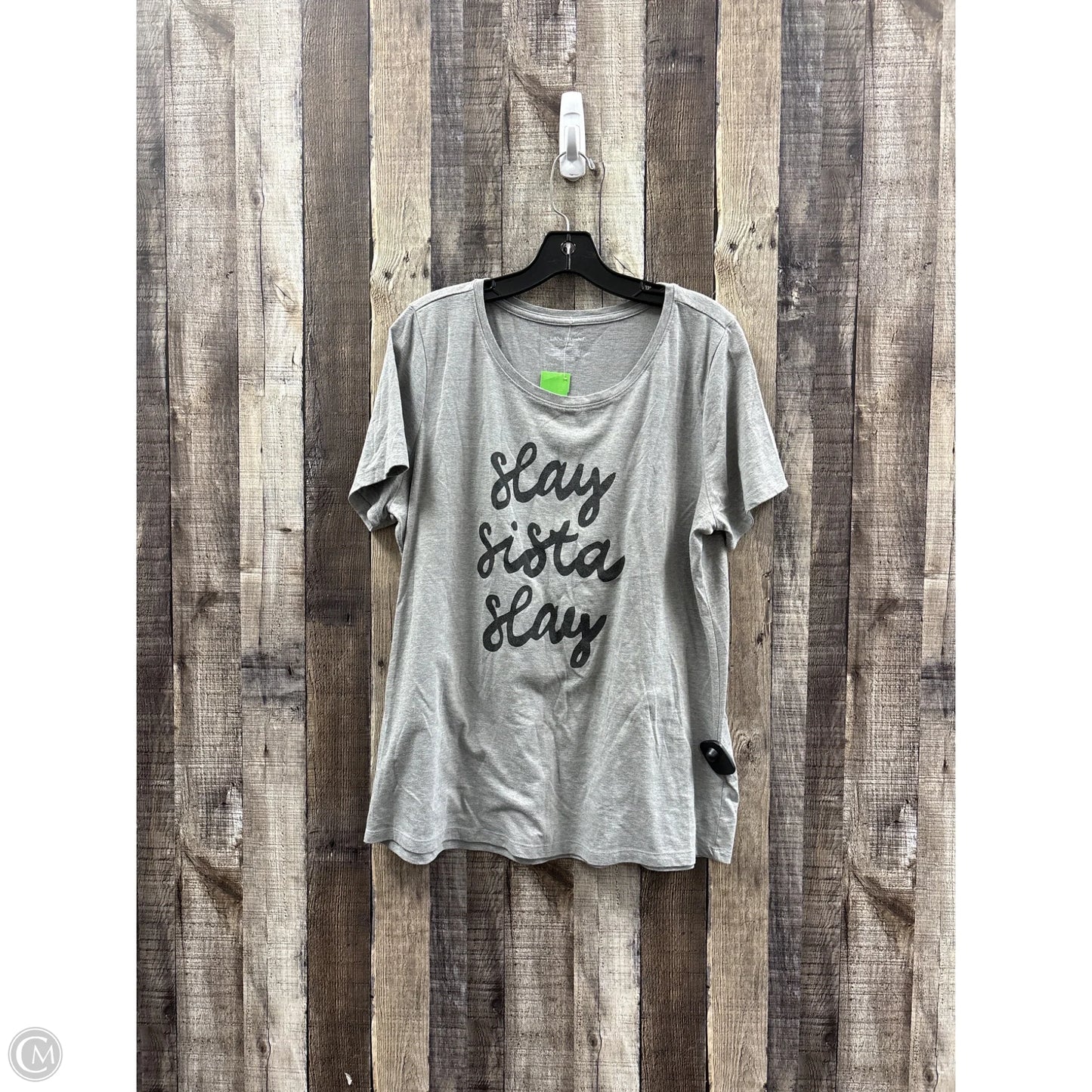 Top Short Sleeve Basic By Lane Bryant In Grey, Size: Xl