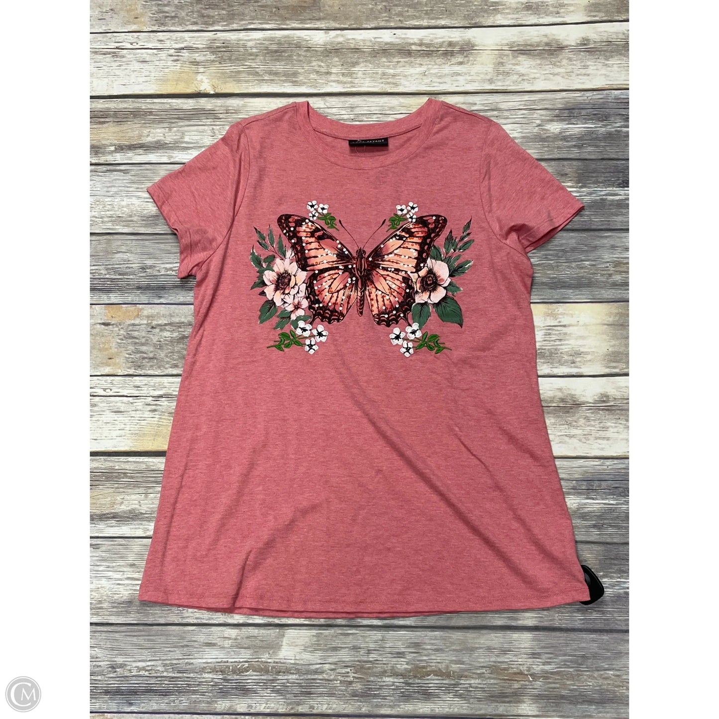 Top Short Sleeve By Lane Bryant In Orange, Size: M
