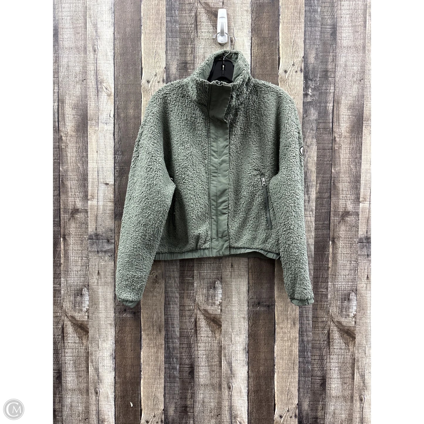 Jacket Faux Fur & Sherpa By Voy In Green, Size: S