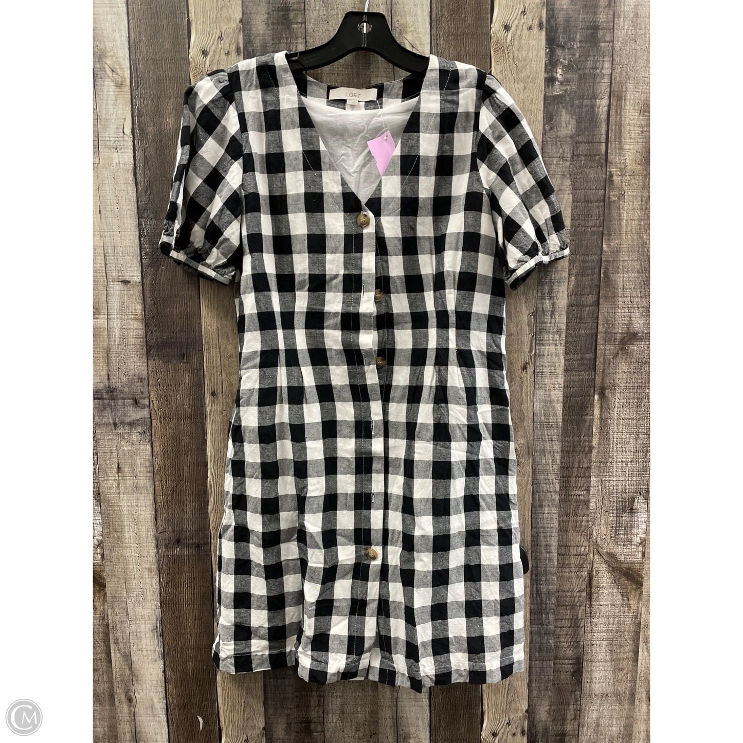 Dress Casual Midi By Loft In Black, Size: 4