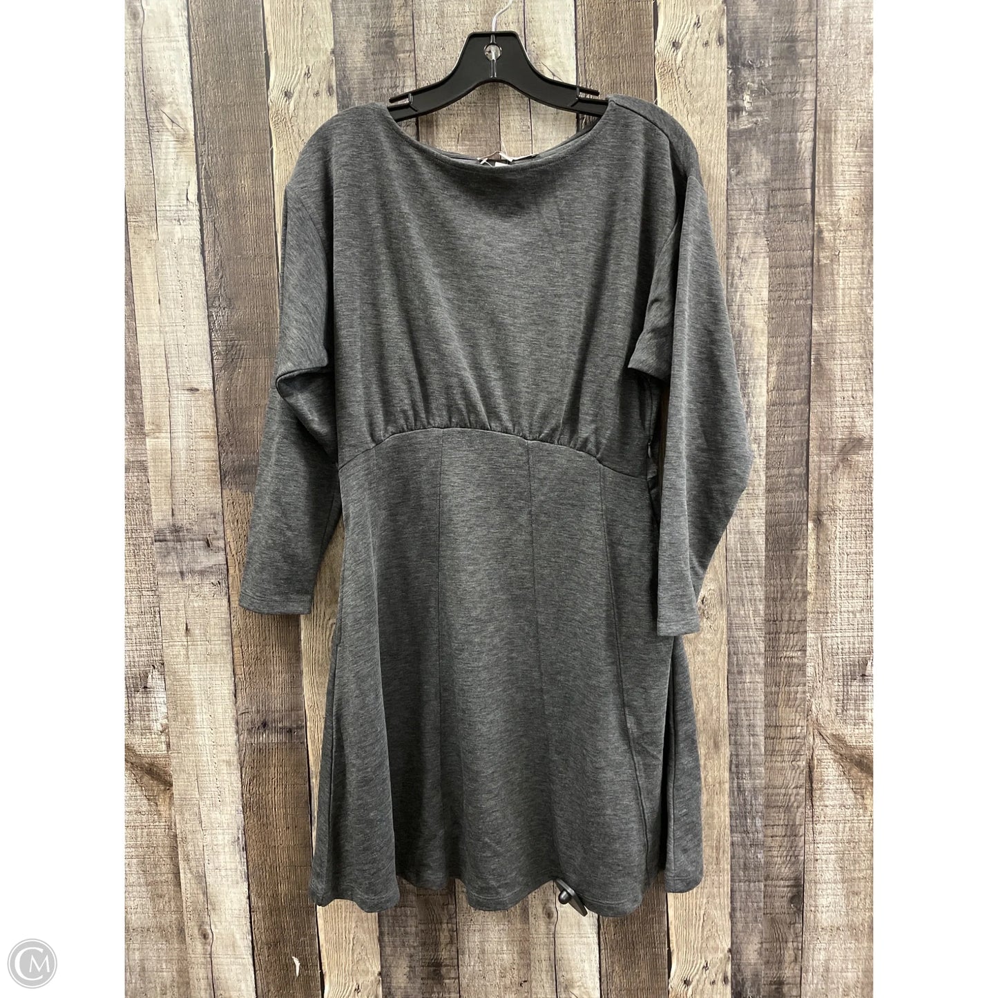Dress Casual Midi By Loft In Grey, Size: M