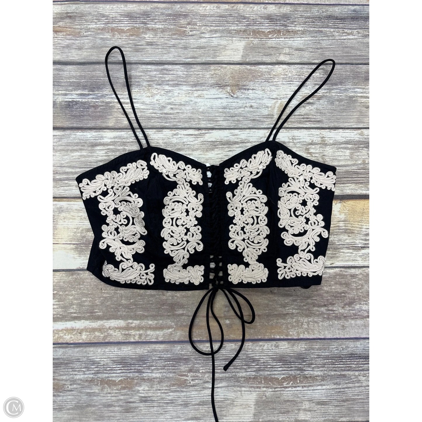 Top Sleeveless By H&m In Black, Size: M