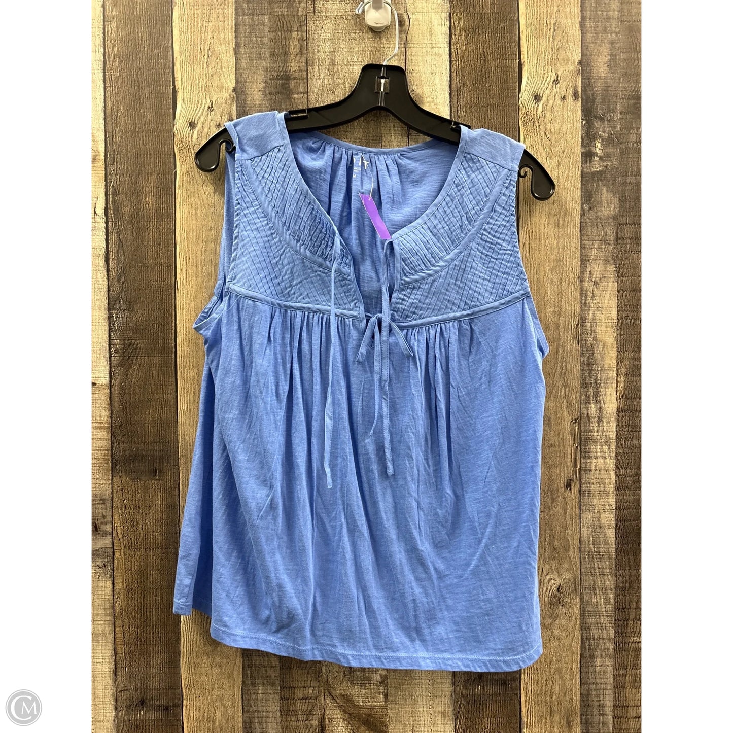 Top Sleeveless By Loft In Blue, Size: M